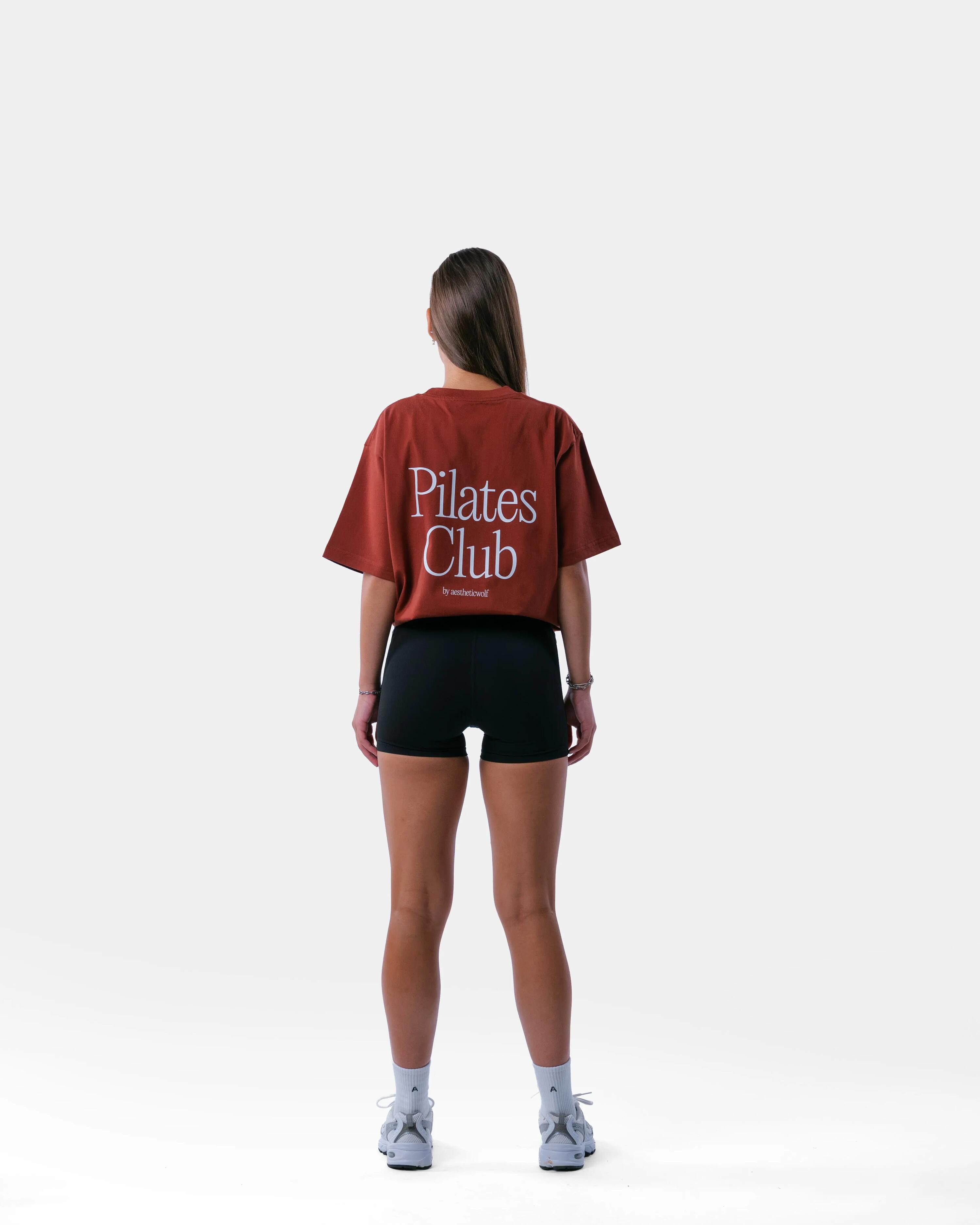 T-shirt pilates oversize algodão mulher – Pilates Club – Terracota 4/5