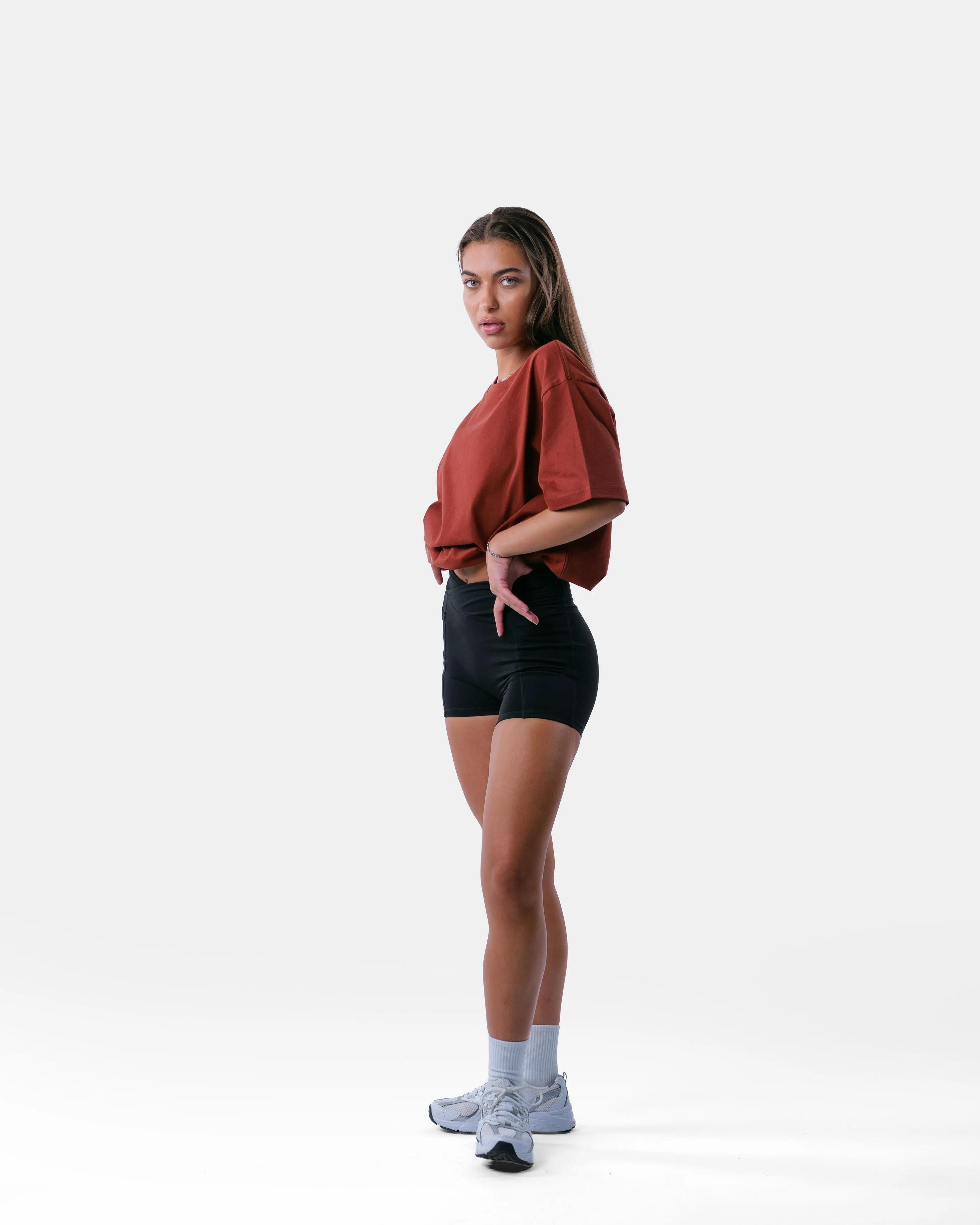 T-shirt pilates oversize algodão mulher – Pilates Club – Terracota 3/5