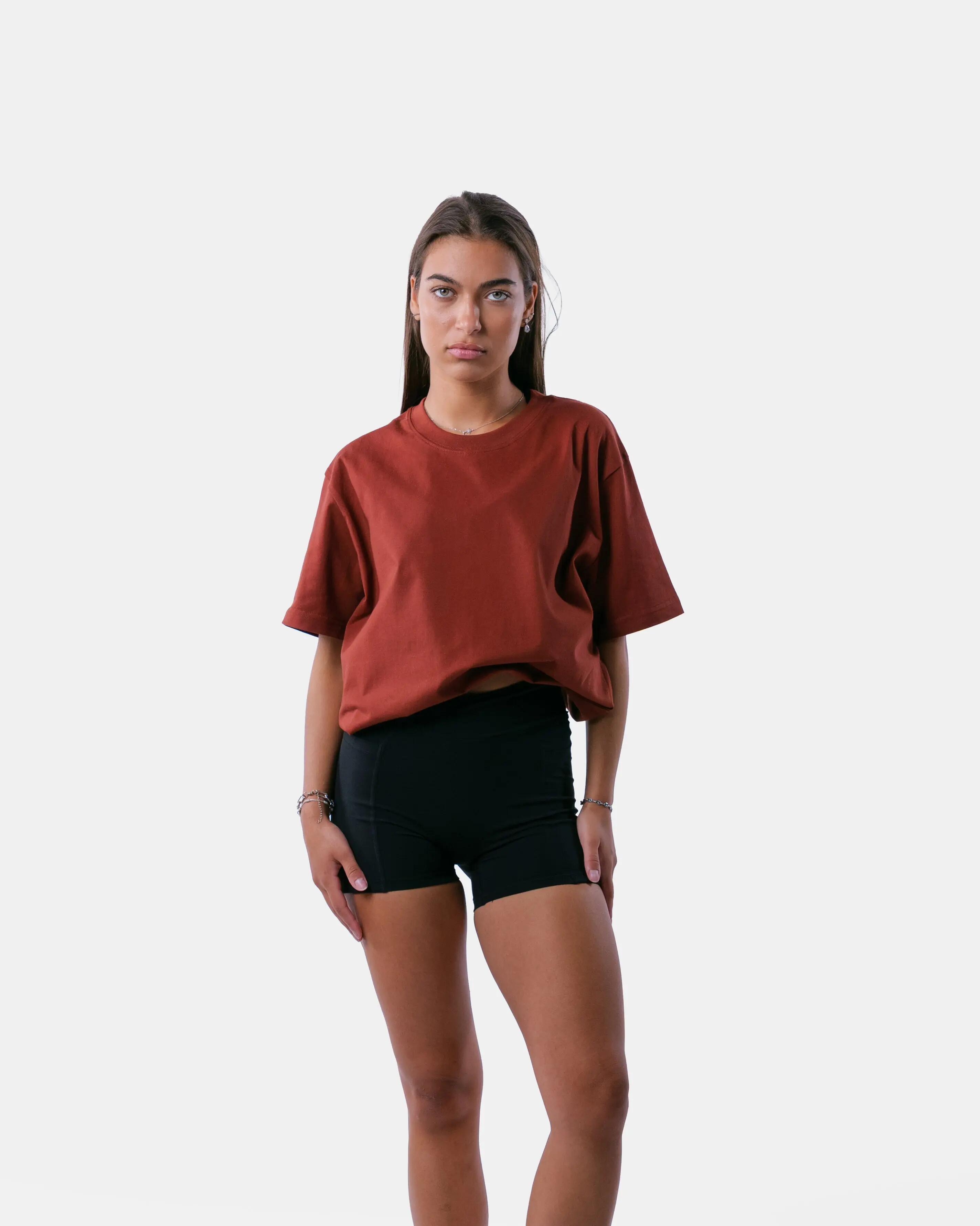 T-shirt pilates oversize algodão mulher – Pilates Club – Terracota 2/5