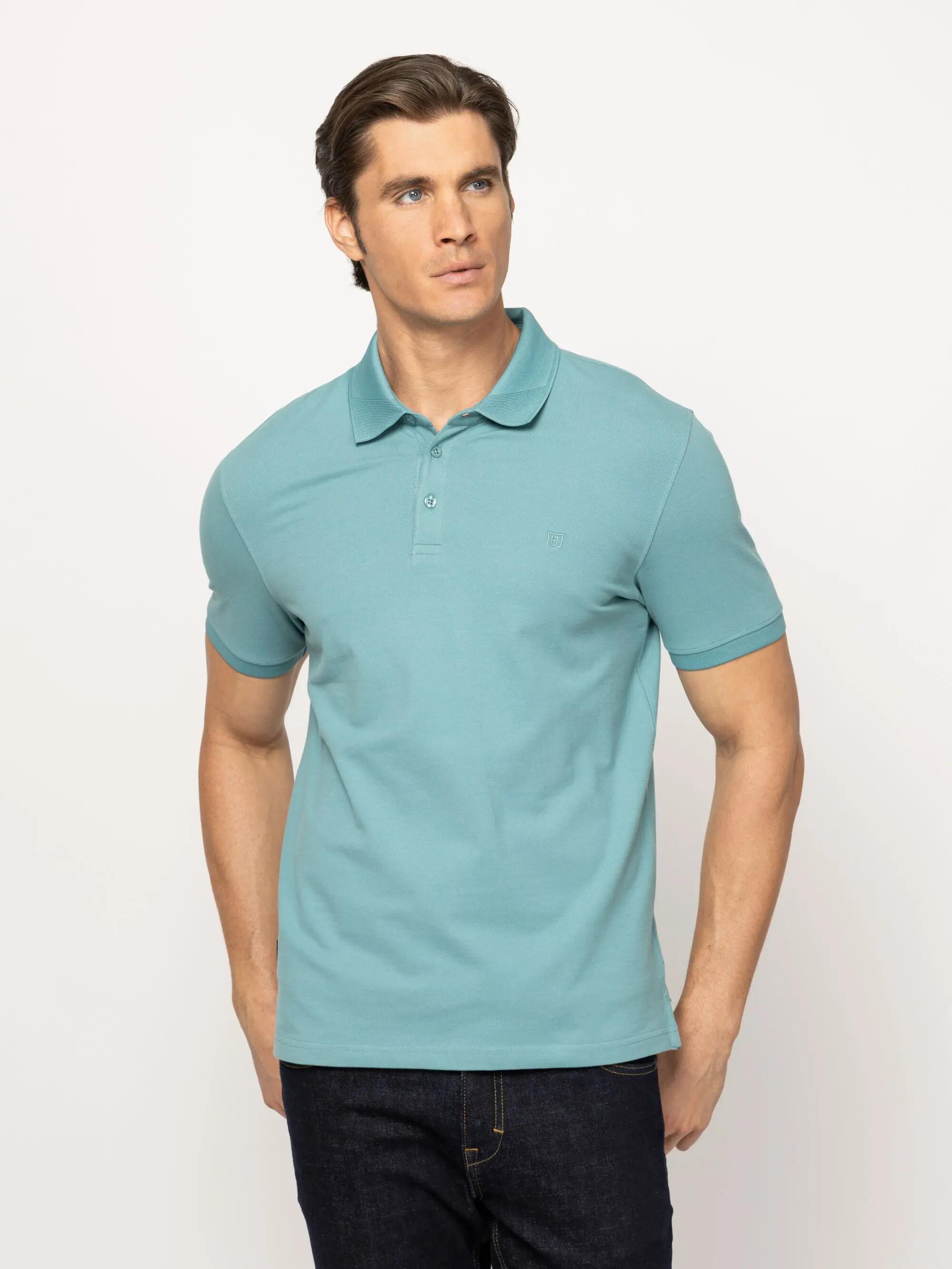 Tricou cu mânecă scurtă, cu guler, pentru bărbați DOYALSON