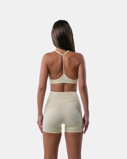 Brassière de sport femme dos Y yoga et pilates – Encore – Crème