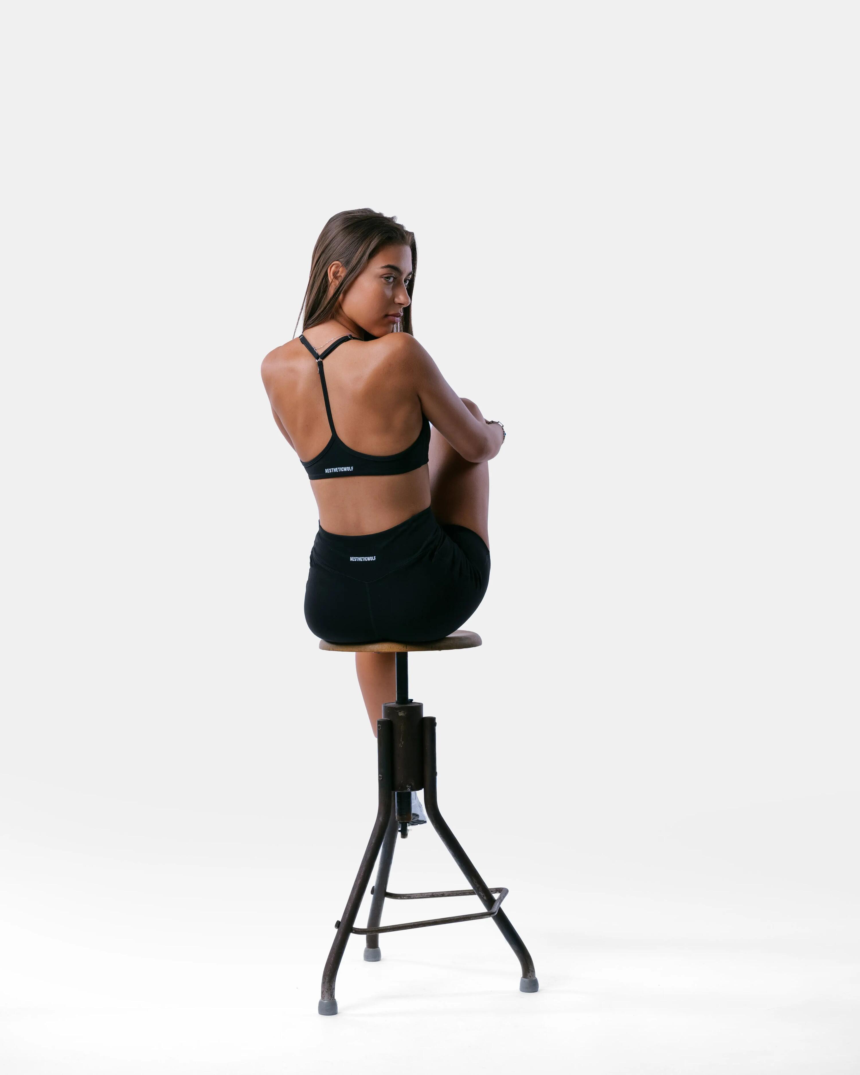 Sutiã de desporto mulher costas em Y yoga e pilates – Encore – Preto 6/6