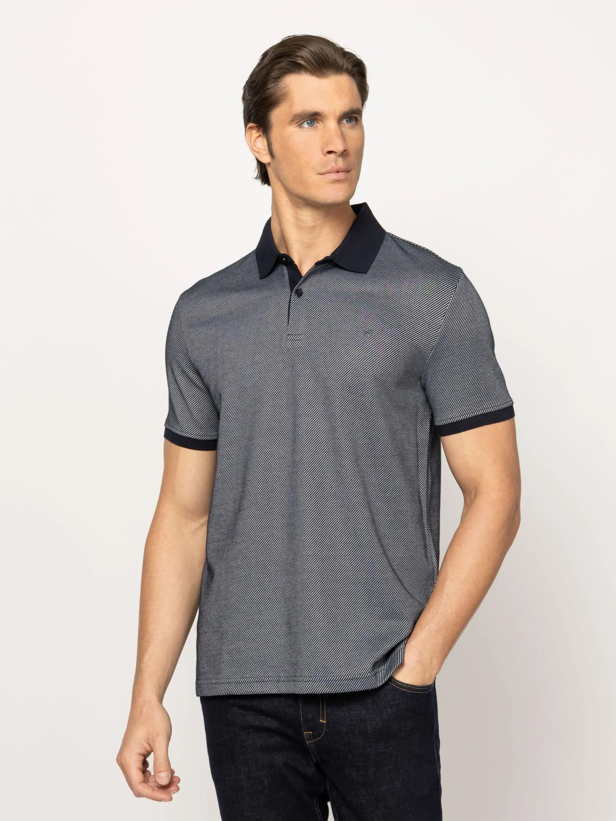 Tricou cu mânecă scurtă, cu guler, pentru bărbați DEVELW26