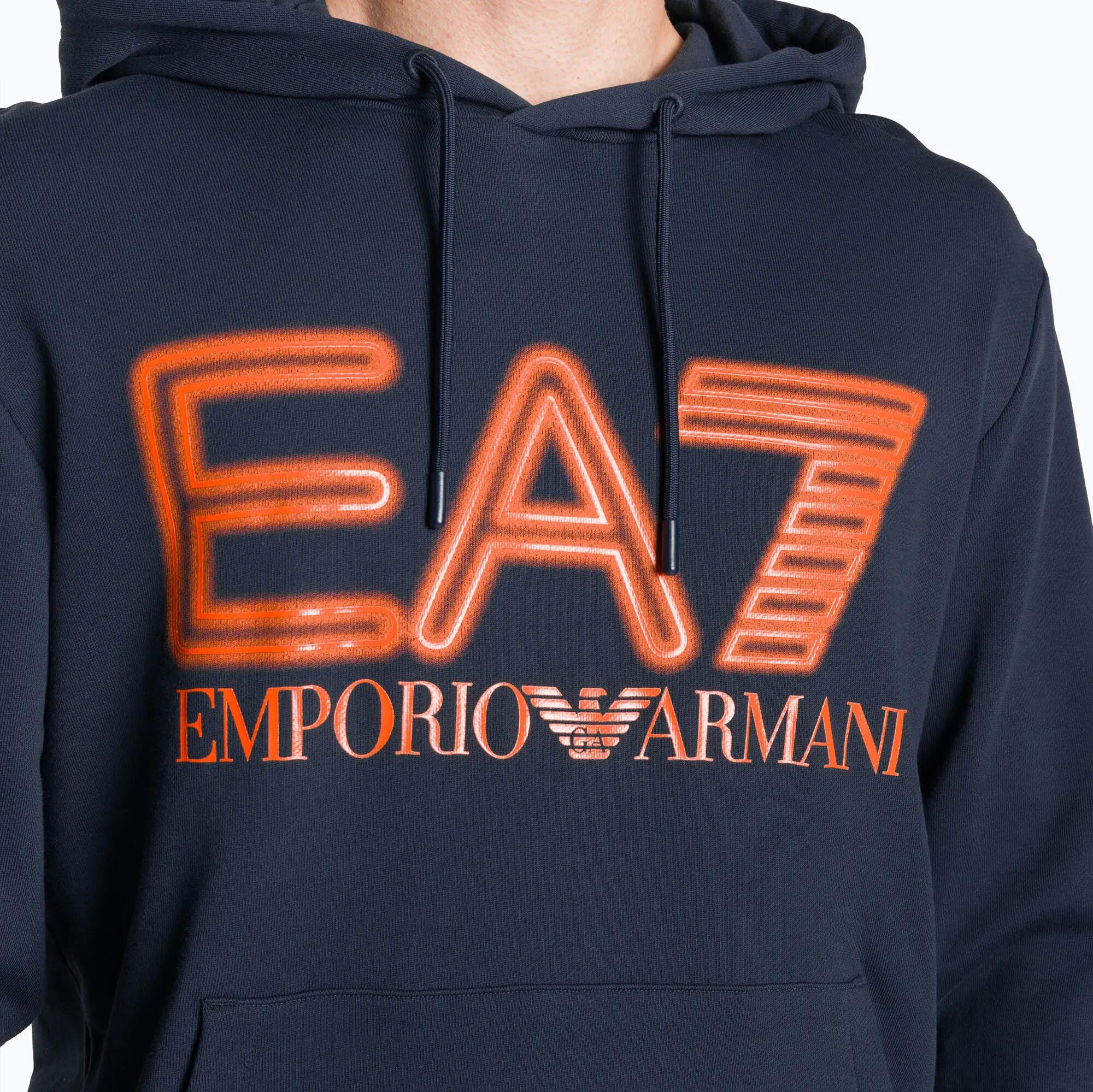 Bluza męska EA7 Emporio Armani Train Logo Series Oversize Logo Hoodie Coft 3/7