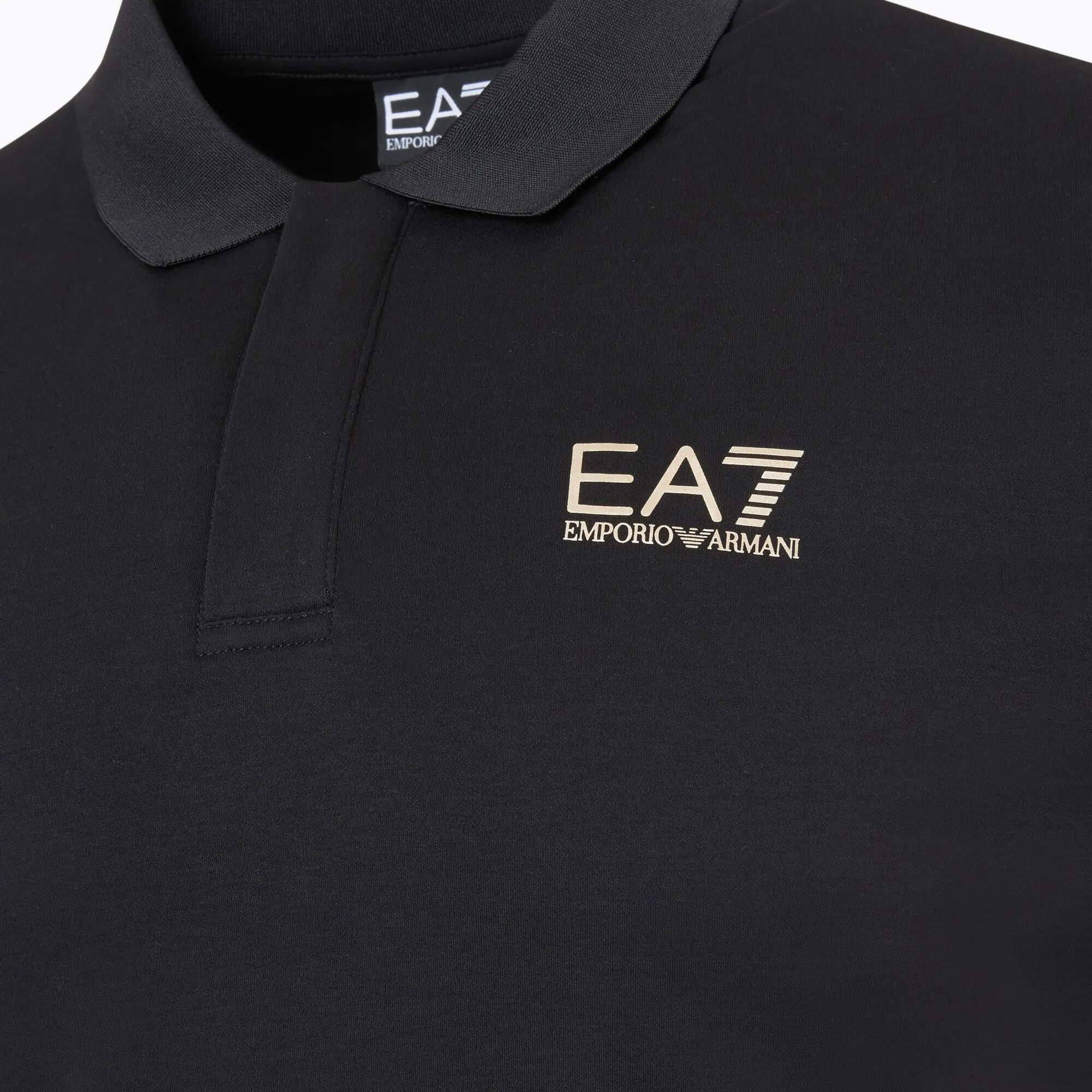 Koszulka męska EA7 Emporio Armani Train 7 Lines Polo black 0200 3/4