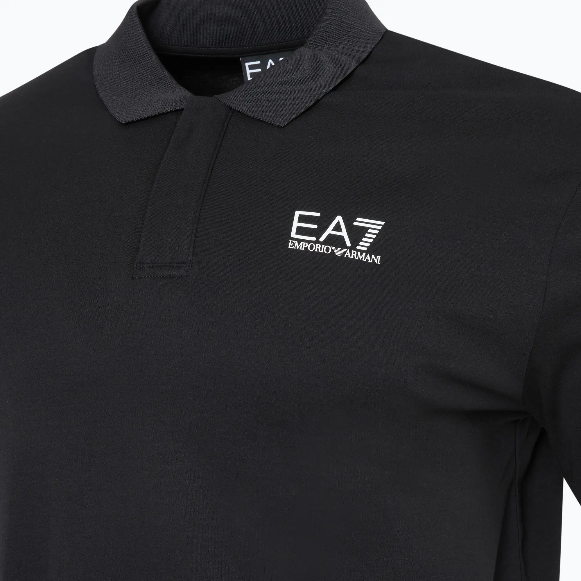 Koszulka męska EA7 Emporio Armani Train 7 Lines Polo black 1200 3/4