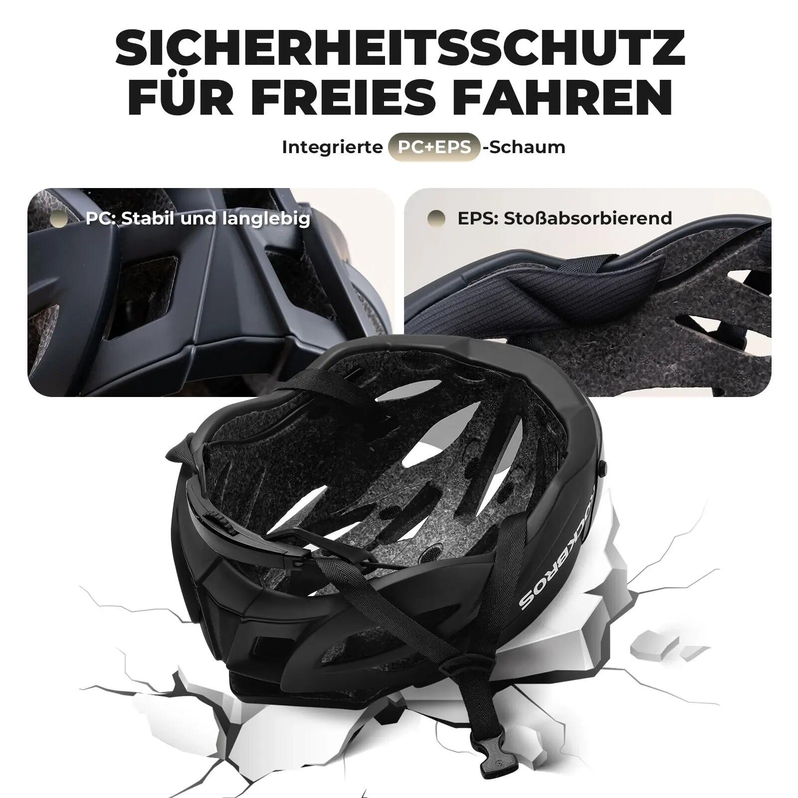 Fahrradhelm mit abnehmbarem Visier & Magnetbrille 3/6