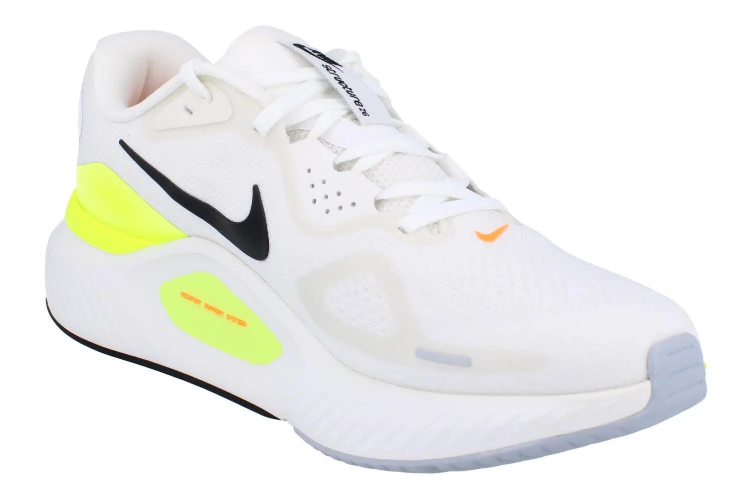 Chaussures de course Nike Structure 26 Blanc/Noir-Volt-Orange total 4/6