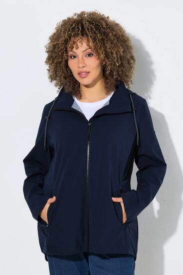 Damen HYPRAR Softshell-Jacke Kapuze Zipptaschen hinten länger