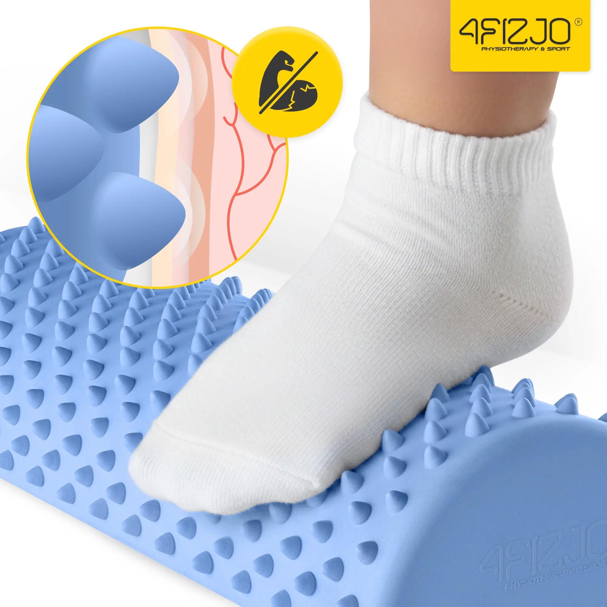 Półwałek sensoryczny do ćwiczeń rehabilitacji z kolcami 30 cm 4FIZJO 8/13