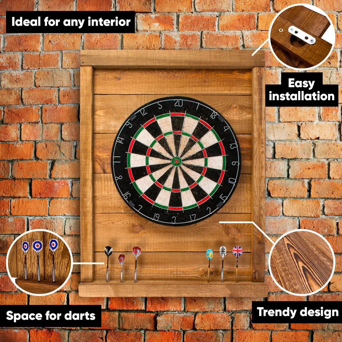 Tablica Drewniana John Paddle do Darta Retro Vintage Natural 3/7