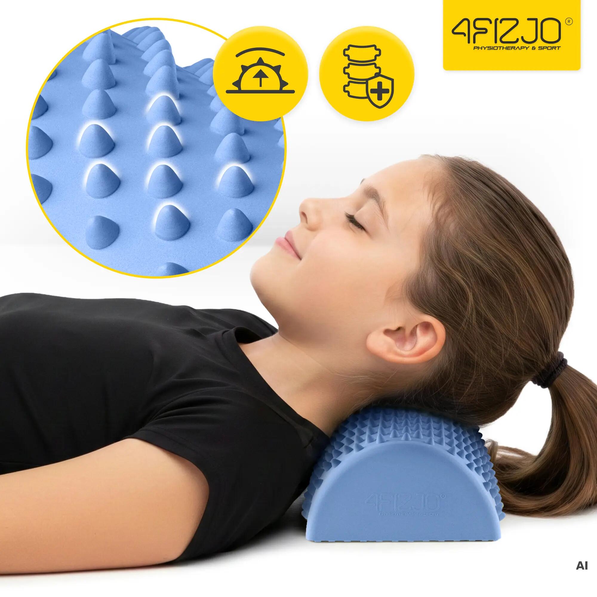 Półwałek sensoryczny do ćwiczeń rehabilitacji z kolcami 30 cm 4FIZJO 7/13