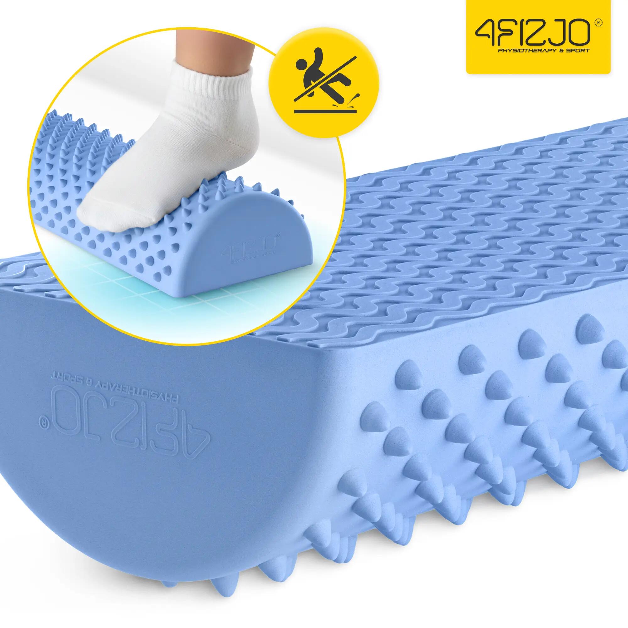 Półwałek sensoryczny do ćwiczeń rehabilitacji z kolcami 30 cm 4FIZJO 5/13