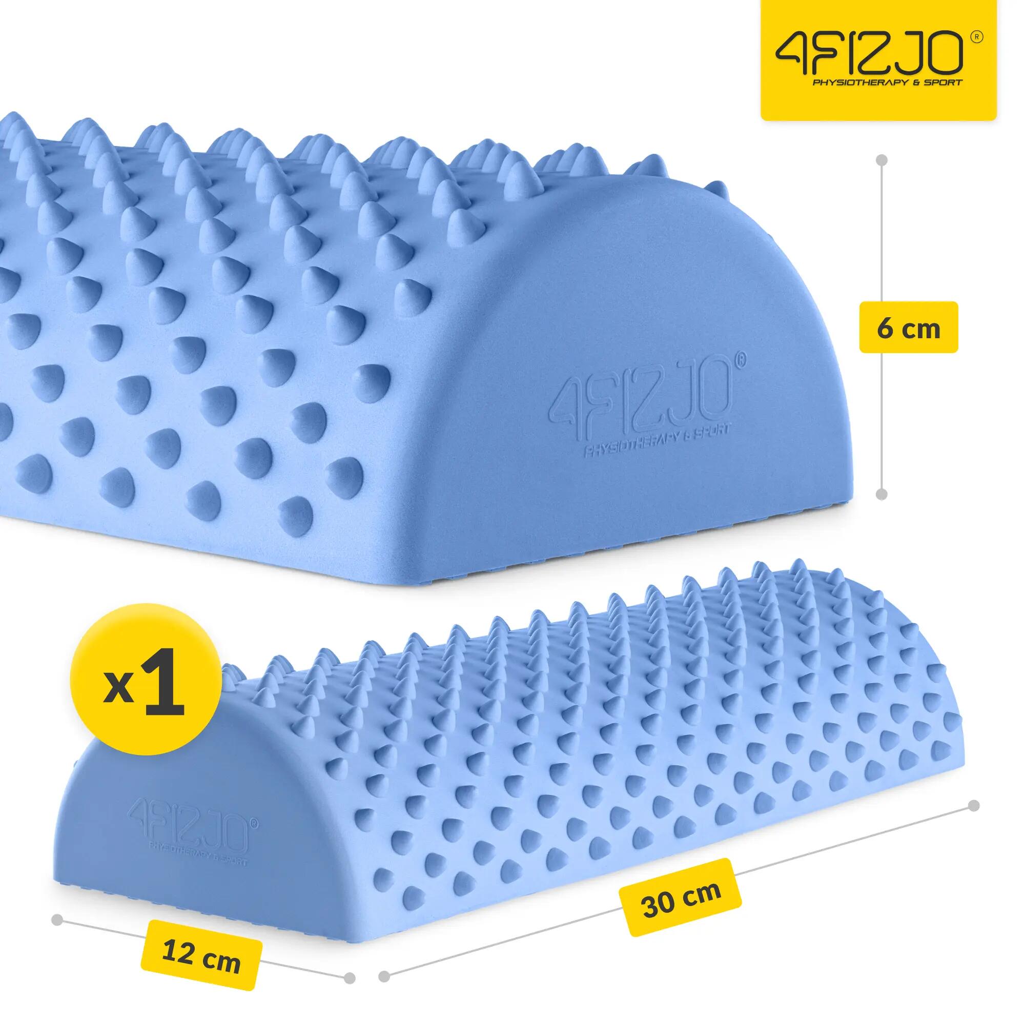 Półwałek sensoryczny do ćwiczeń rehabilitacji z kolcami 30 cm 4FIZJO 4/13