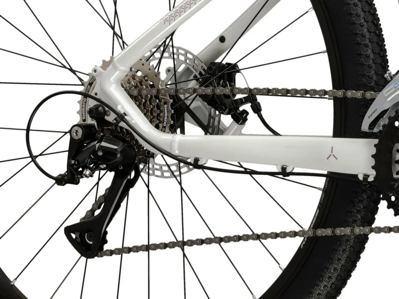Rower górski MTB Kross Lea 3.0 27,5" XS (14") 16 biegów tarczowe biały/różowy 7/7