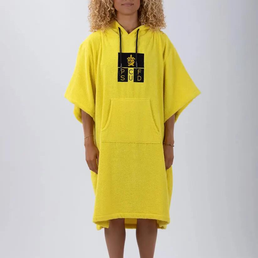Pacifique Sud 100% Cotton Surf Poncho with Hood, Kangaroo Pocket and Sleeves