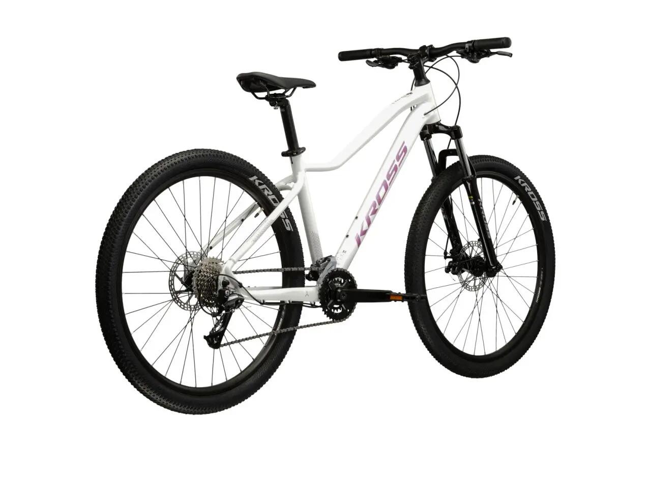 Rower górski MTB Kross Lea 3.0 27,5" XS (14") 16 biegów tarczowe biały/różowy 3/7