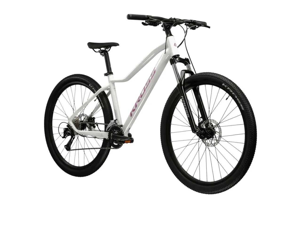 Rower górski MTB Kross Lea 3.0 27,5" XS (14") 16 biegów tarczowe biały/różowy 2/7