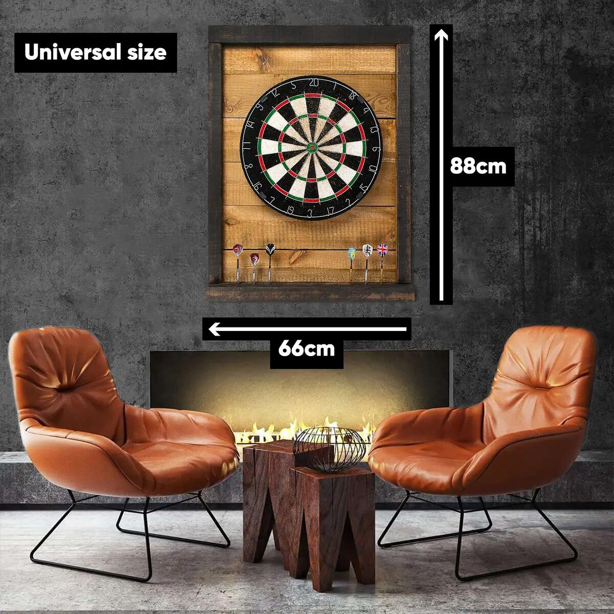 Tablica Drewniana John Paddle do Darta Retro Vintage Black Braun 2/7
