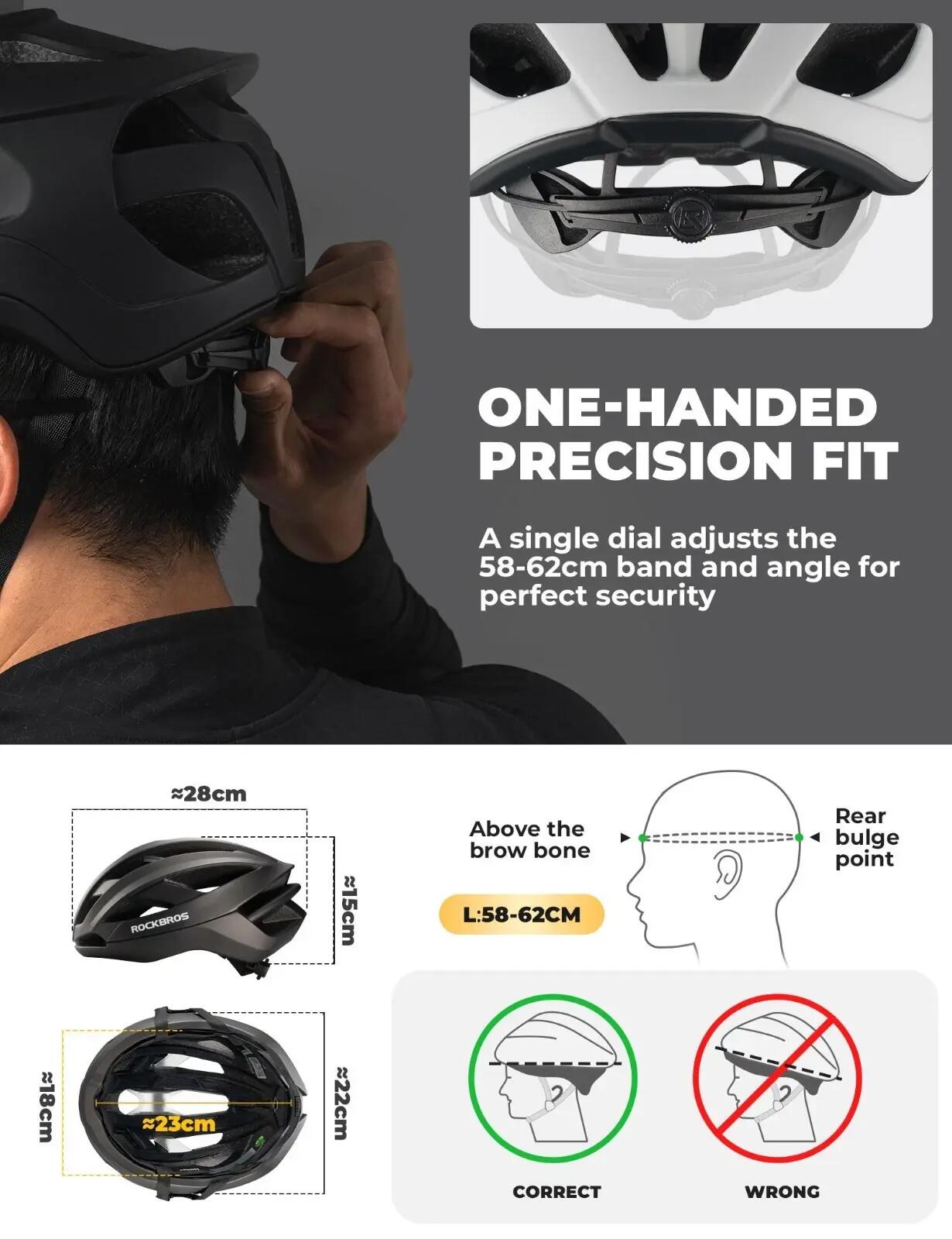 Fahrradhelm leicht 58-62 cm – mit 20 Lüftungsschlitzen 7/8