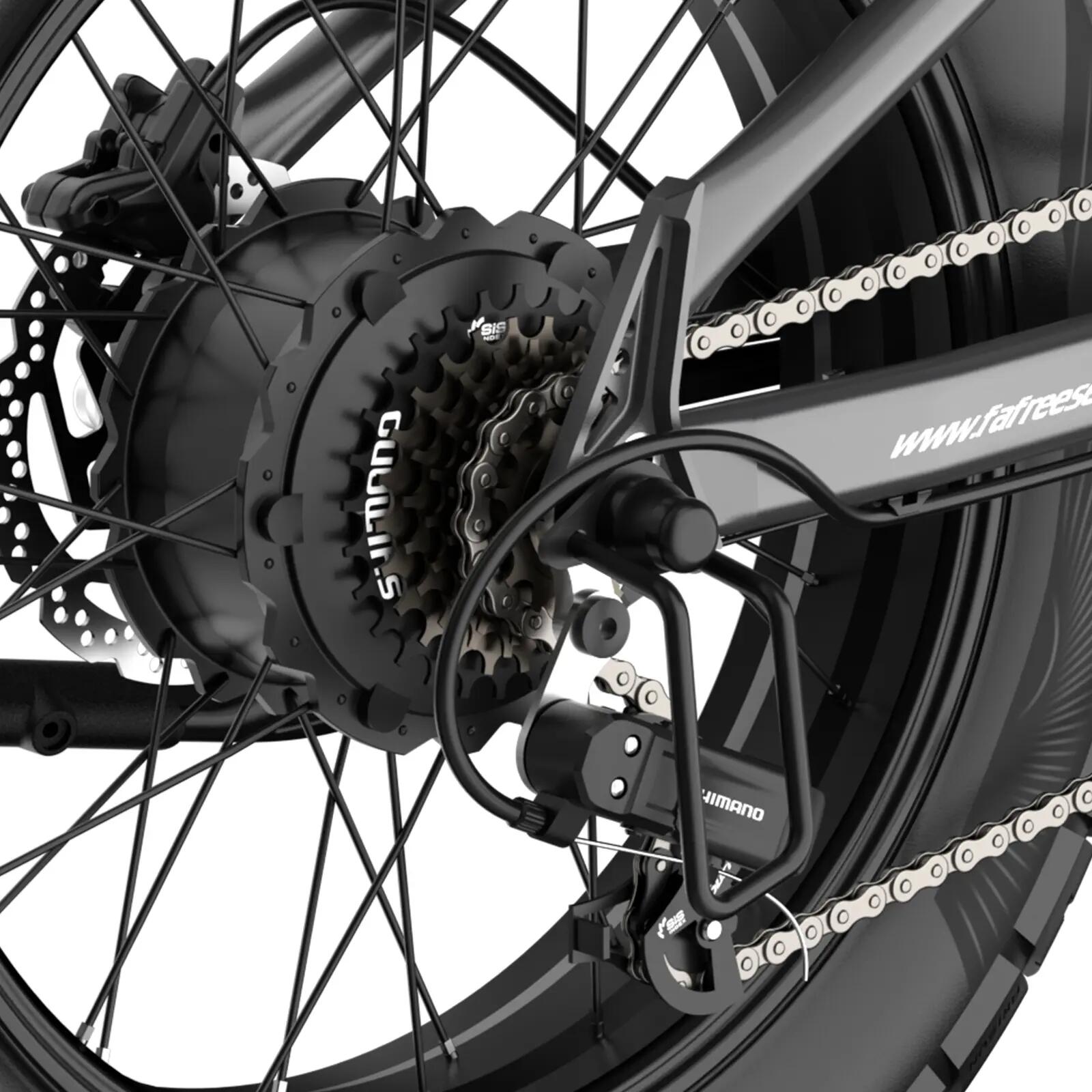 Bicicleta elétrica para adulto FAFREES F20 Ultra freio a cabo pneu 20×5.0" 5/7
