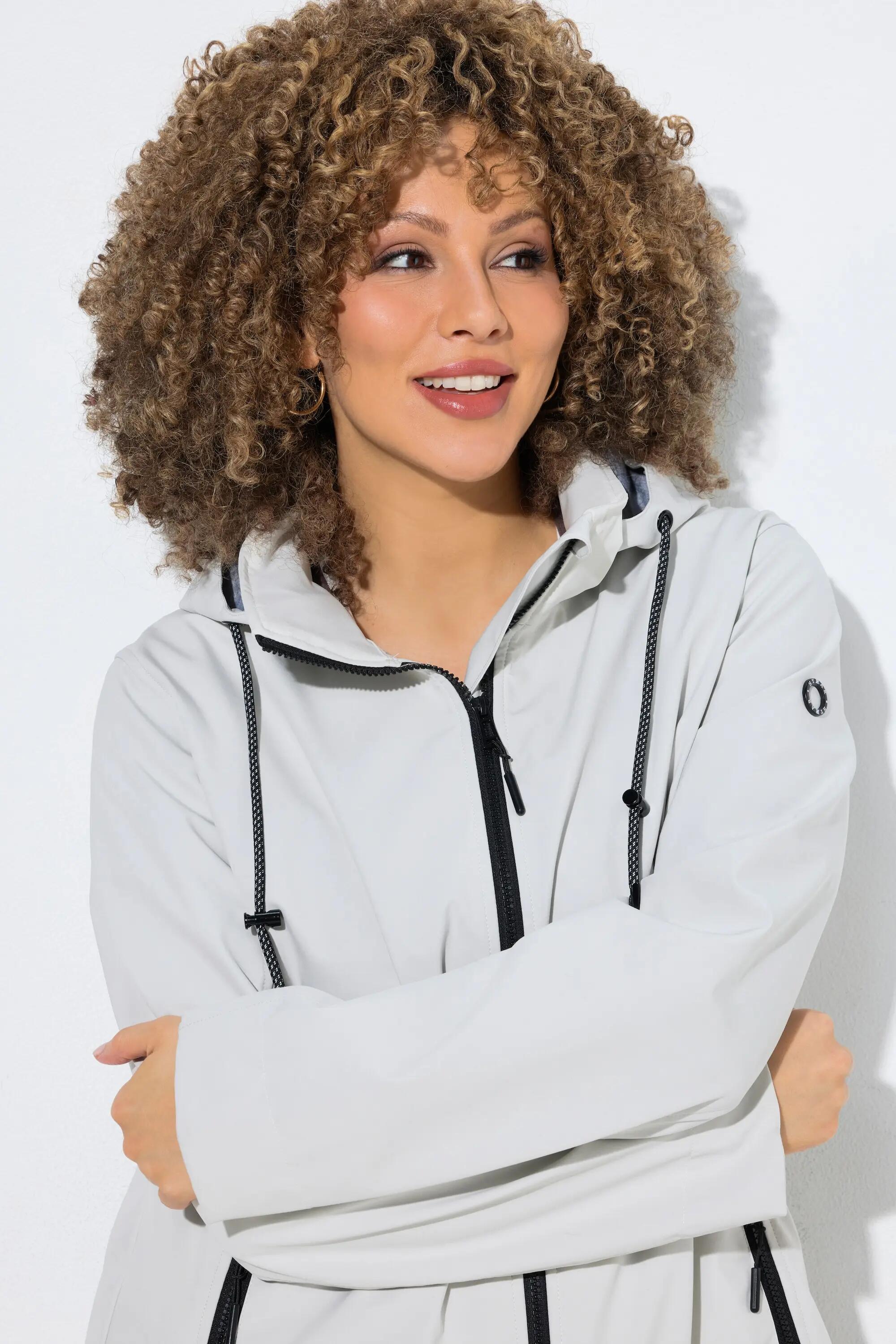 Damen HYPRAR Softshell-Jacke Kapuze Zipptaschen hinten länger 4/7