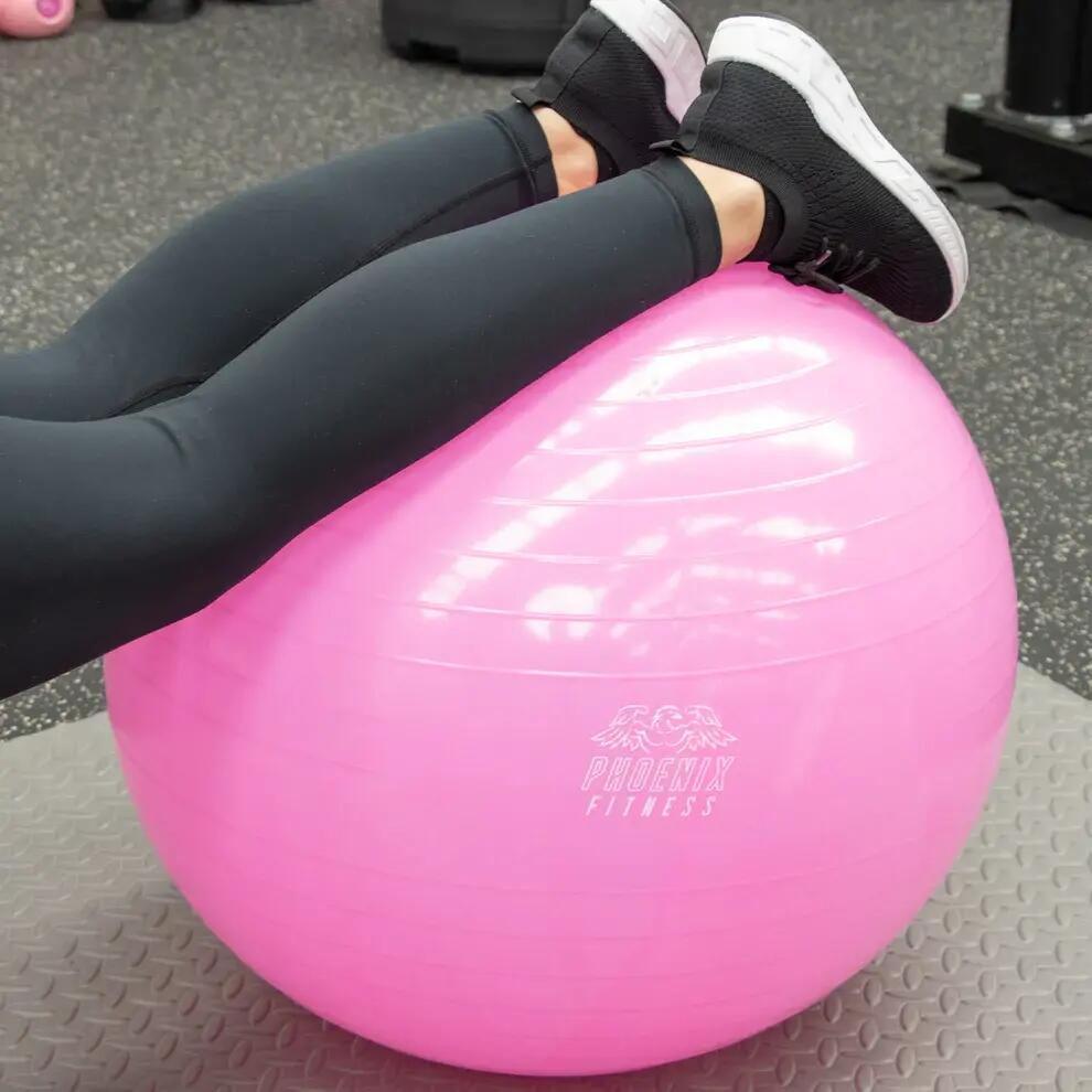 Gymnastikball Mit Luftpumpe Pink 3/9