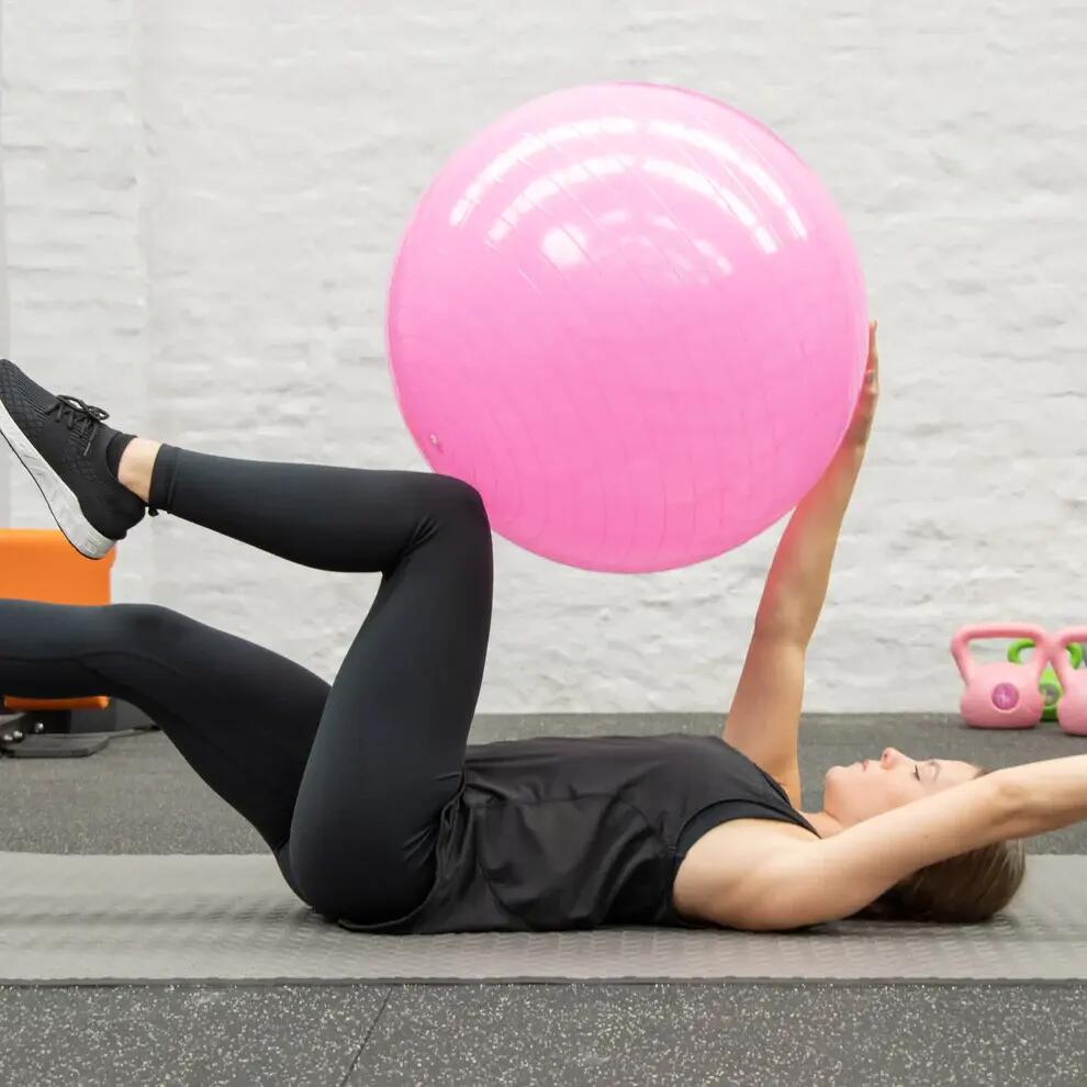 Gymnastikball Mit Luftpumpe Pink 2/9