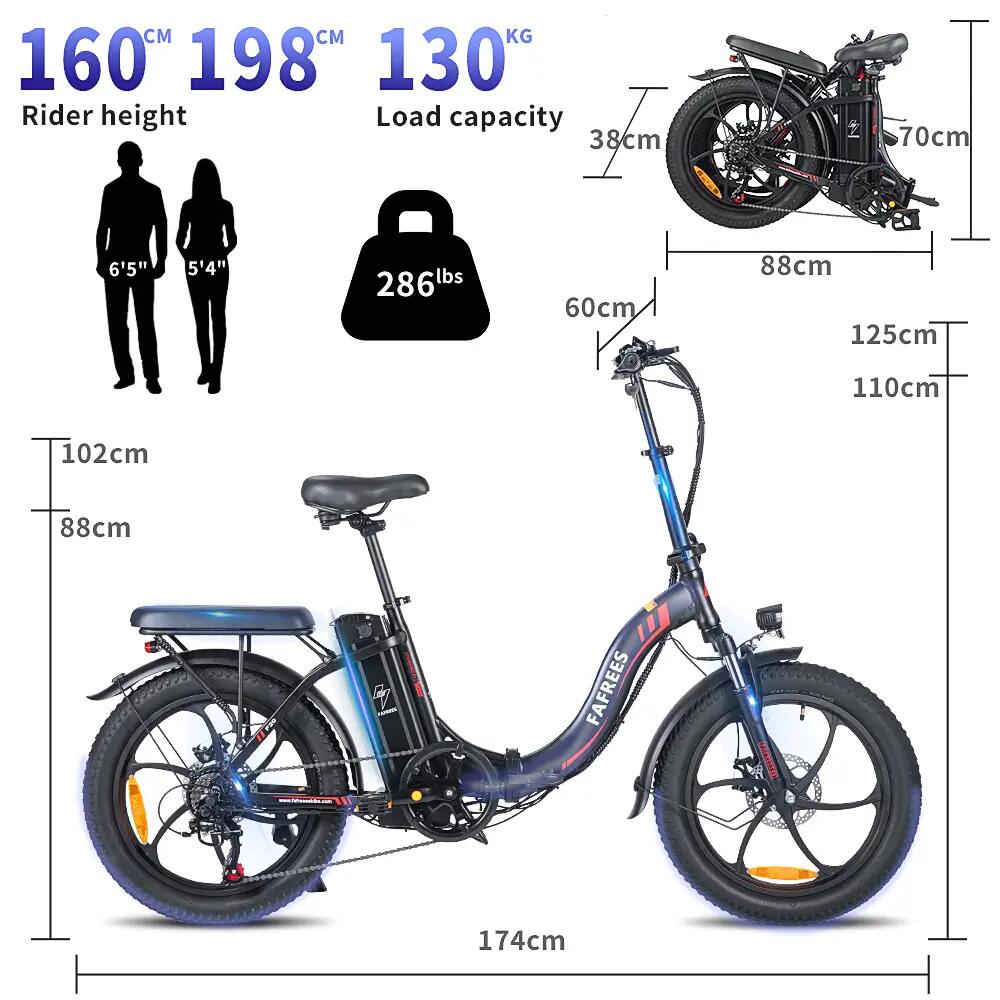 Bicicleta Elétrica F20 Adulto 250W Bateria 36V 20Ah Pneu 20", Urbana 8/15