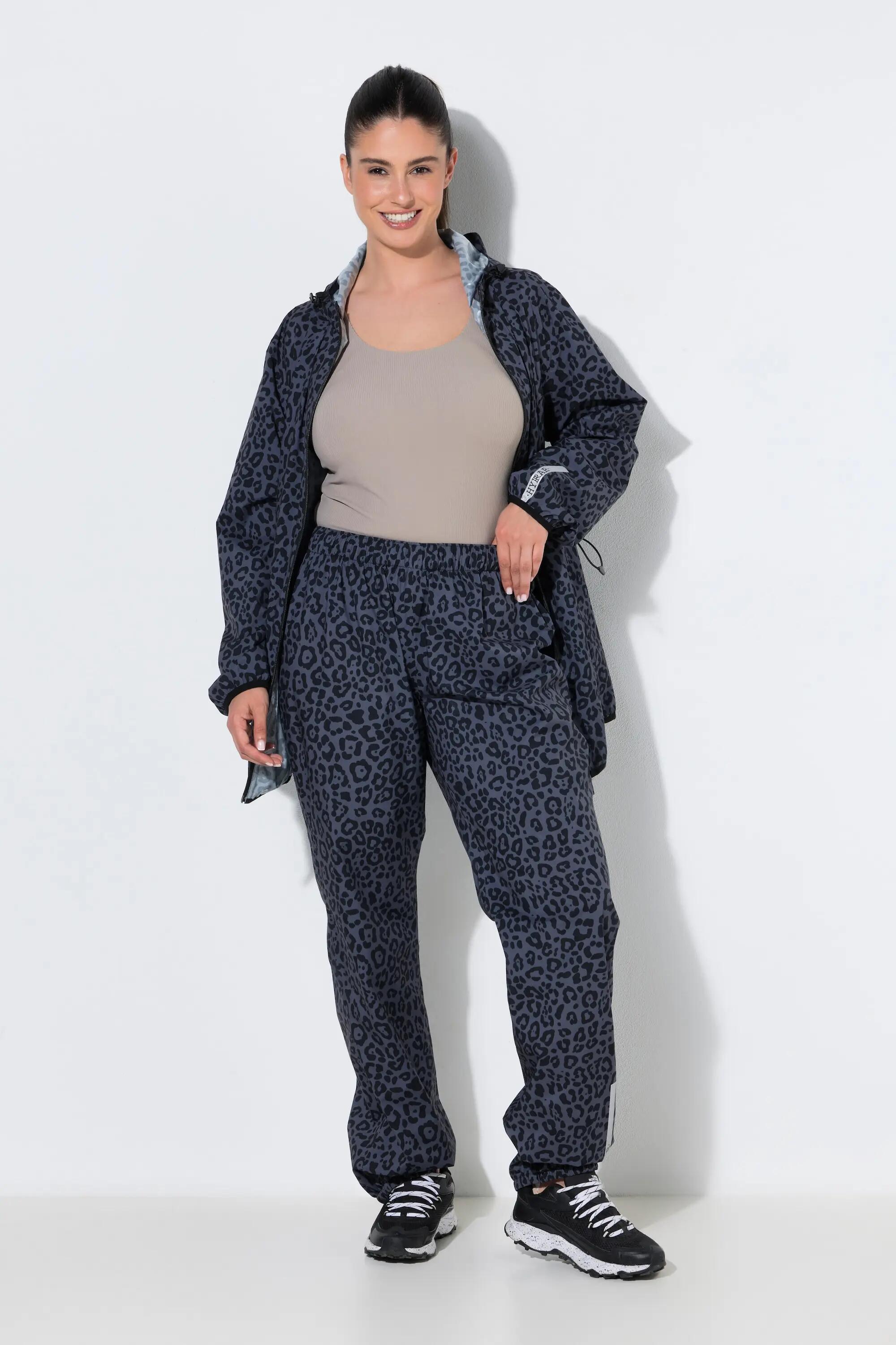 Damen Regenhose Leomuster wasserdicht Reflektorpaspel 5/6