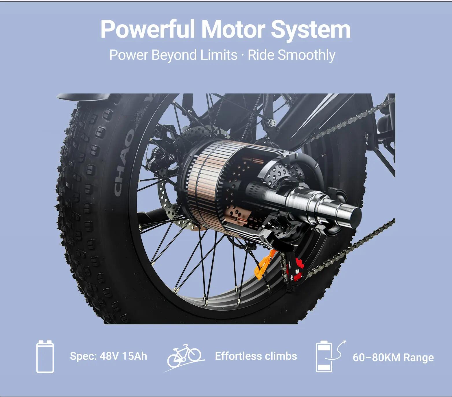 Bicicletta elettrica pieghevole PIXAR Star1 da 20 pollici, 250 W, 48 V, 15 Ah 4/6