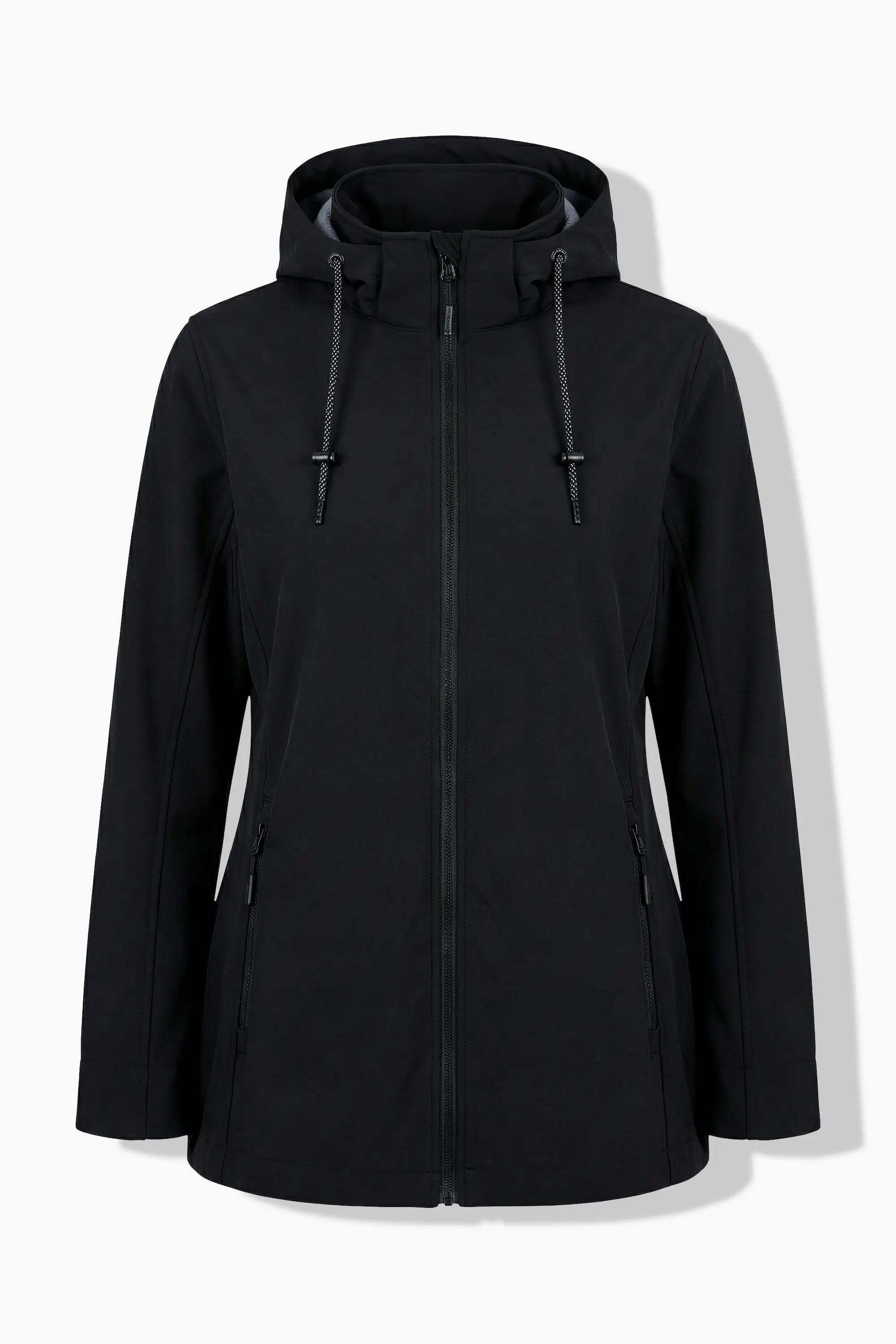 Damen HYPRAR Softshell-Jacke Kapuze Zipptaschen hinten länger 6/6