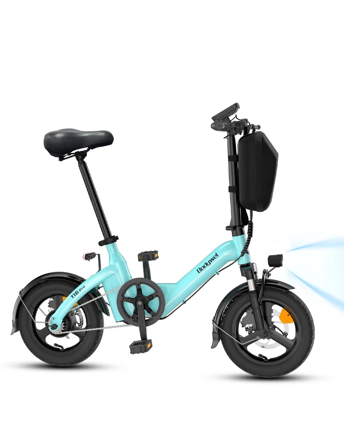 Bicicleta elétrica Bodywel T16PRO, bateria 36V 10,4Ah, pneus 14 polegadas 2/7