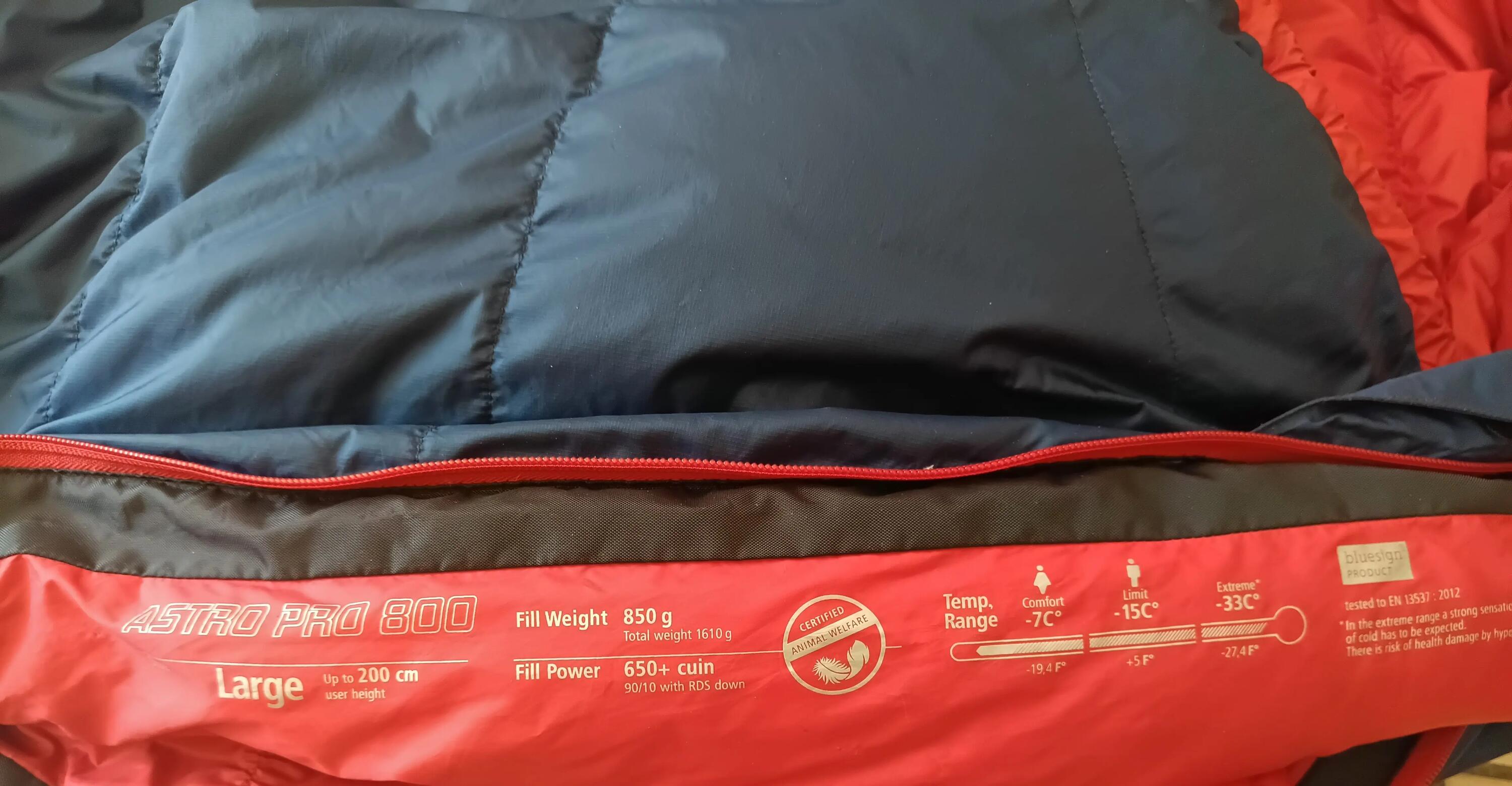 Sac de couchage très chaud ASTRO PRO 800 Long de DEUTER 3/4
