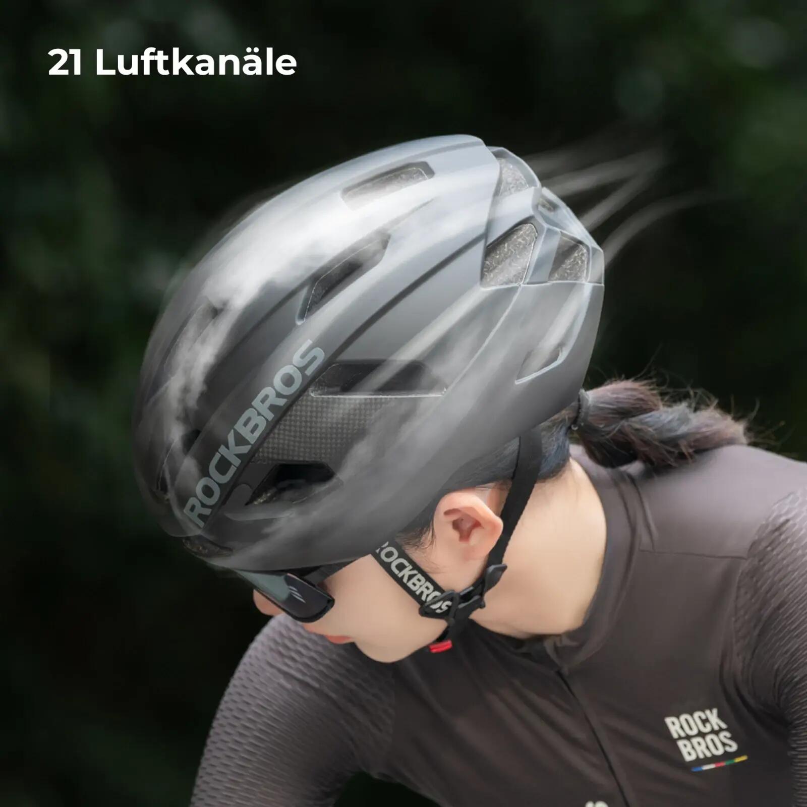 Rennradhelm mit Kohlefaser-Verstärkung & 21 Lüftungskanälen 5/7
