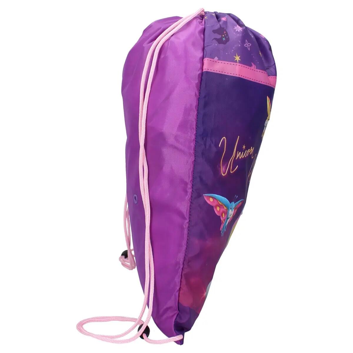 Kinder - Schulsport - Turnbeutel - Kordelzug, mit Schulterriemen - rosa 3/4