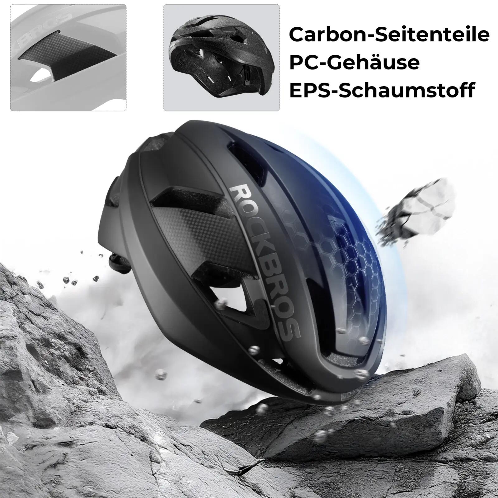 Rennradhelm mit Kohlefaser-Verstärkung & 21 Lüftungskanälen 4/7