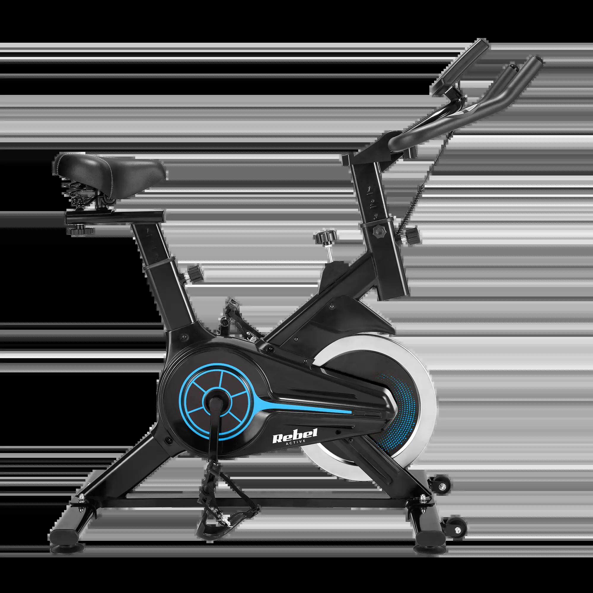 Rower treningowy spiningowy kółka transportowe LCD uchwyt regulacja Rebel 7/7