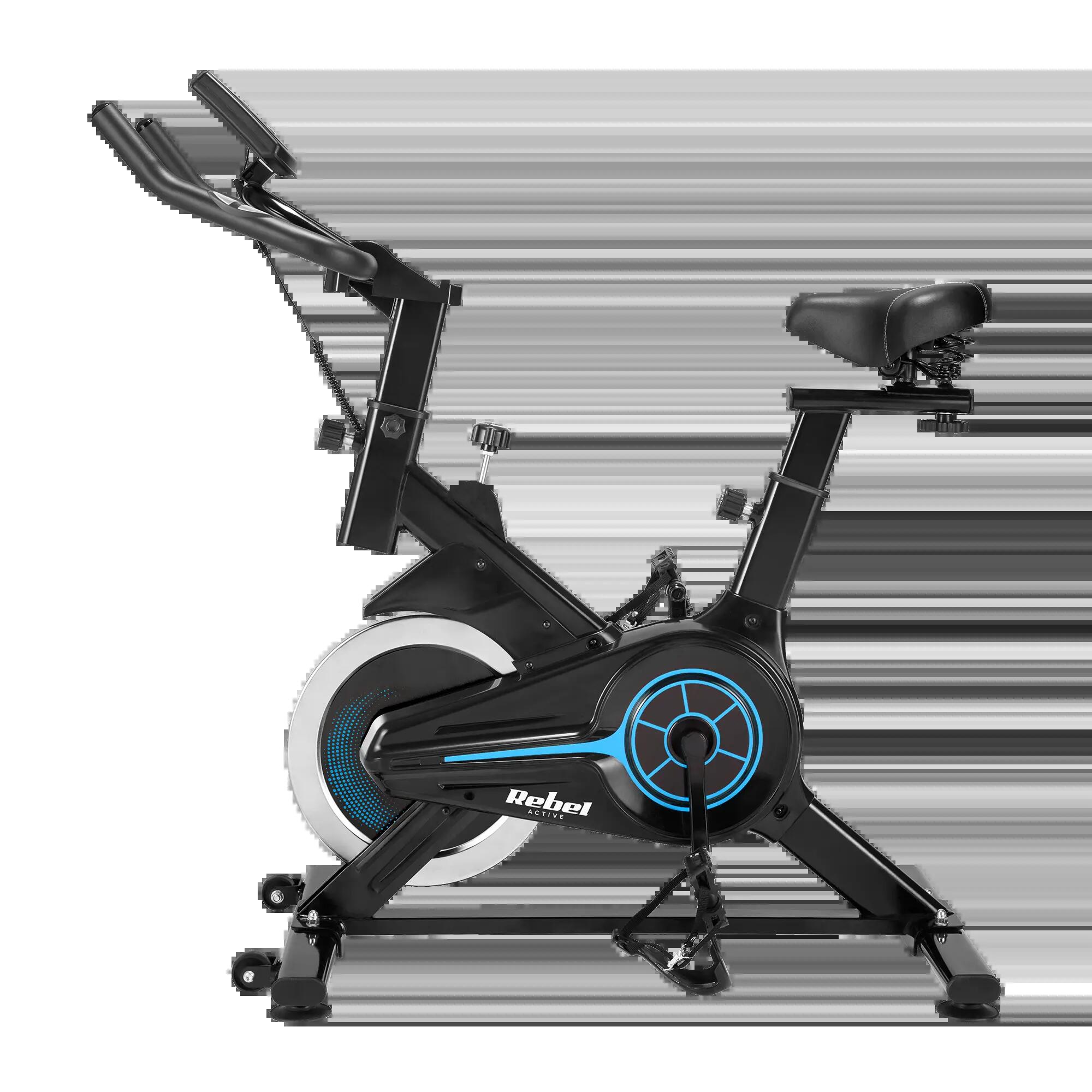 Rower treningowy spiningowy kółka transportowe LCD uchwyt regulacja Rebel 6/7