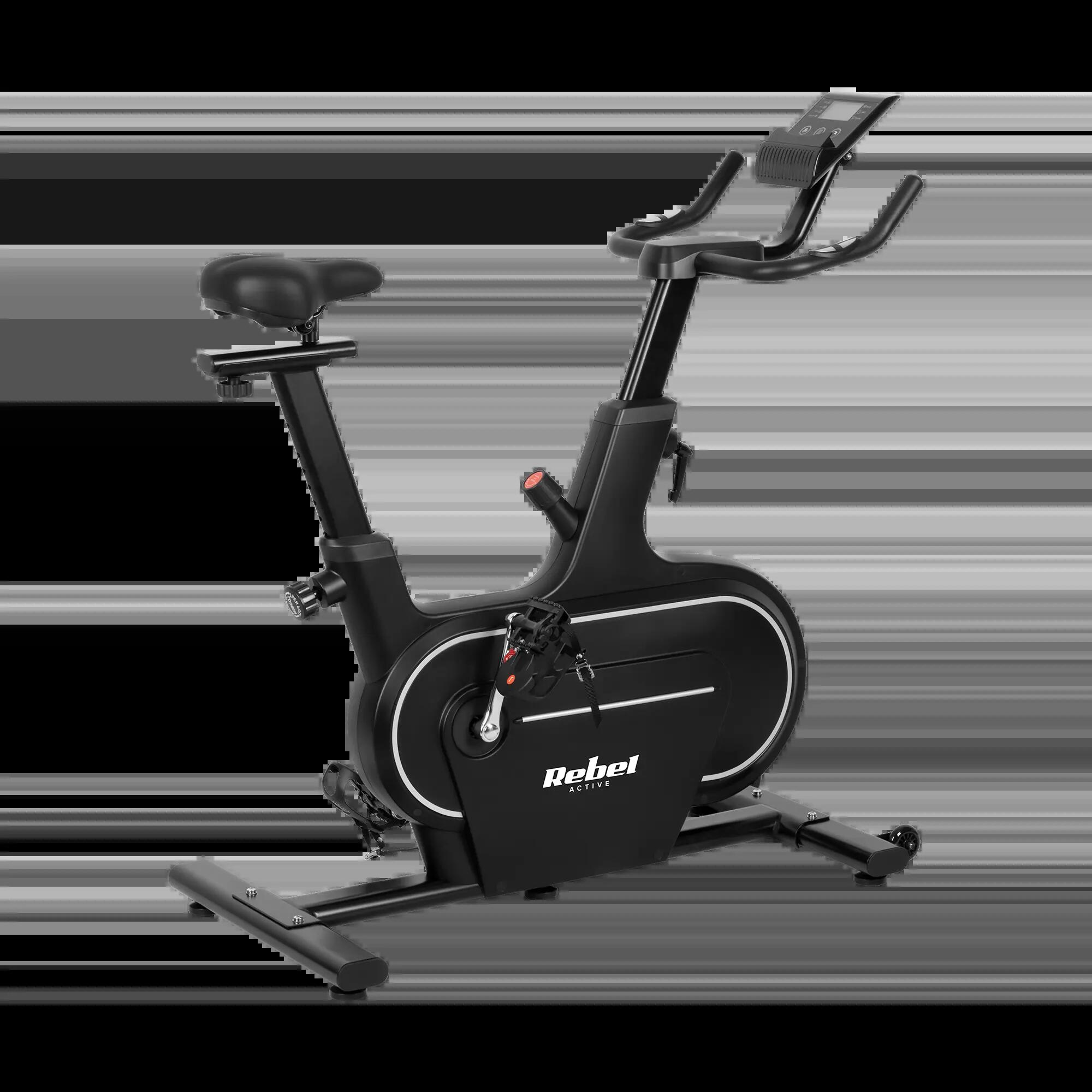 Rower spiningowy treningowy stacjonarny regulowany LCD 120kg uchwyt Rebel 4/7