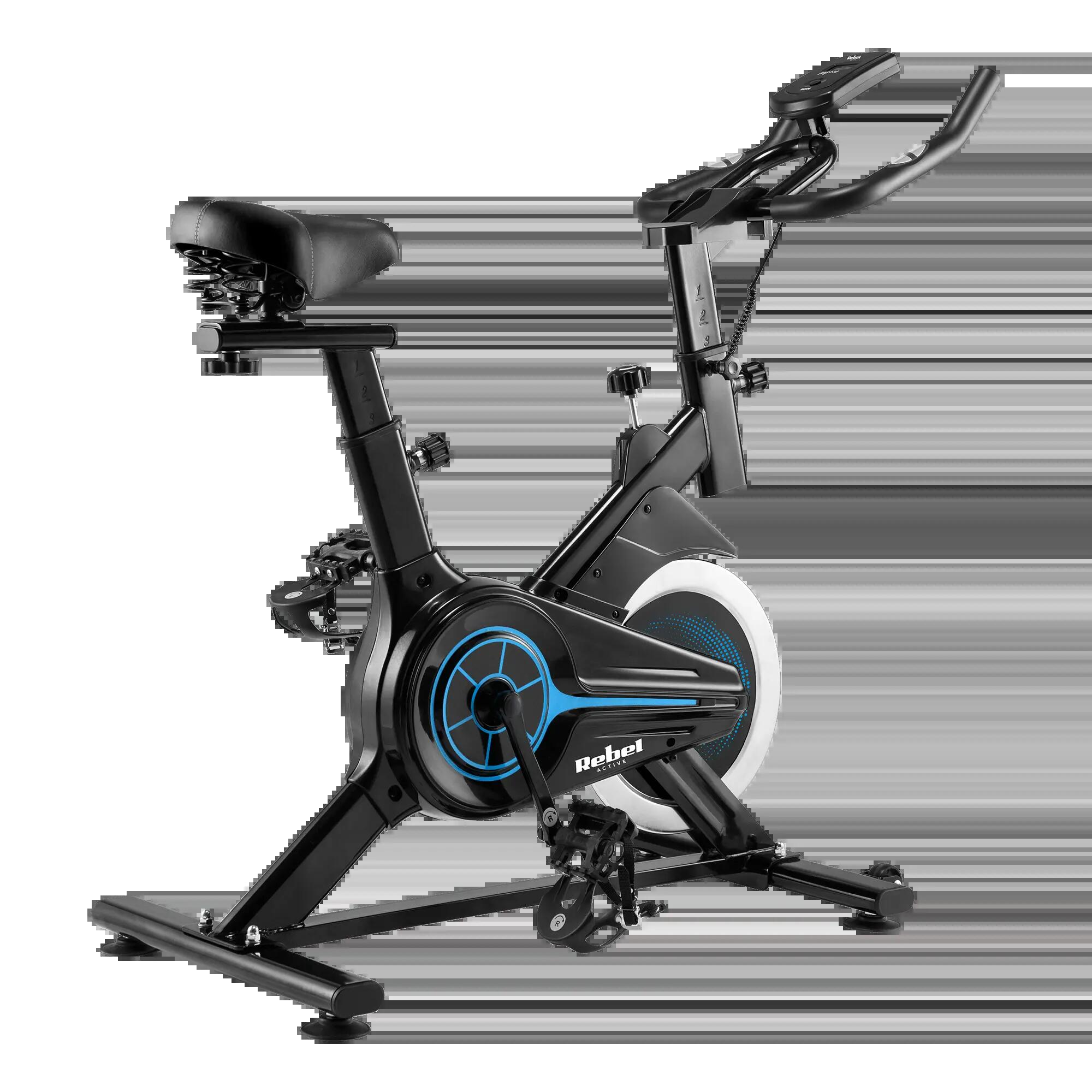 Rower treningowy spiningowy kółka transportowe LCD uchwyt regulacja Rebel 4/7