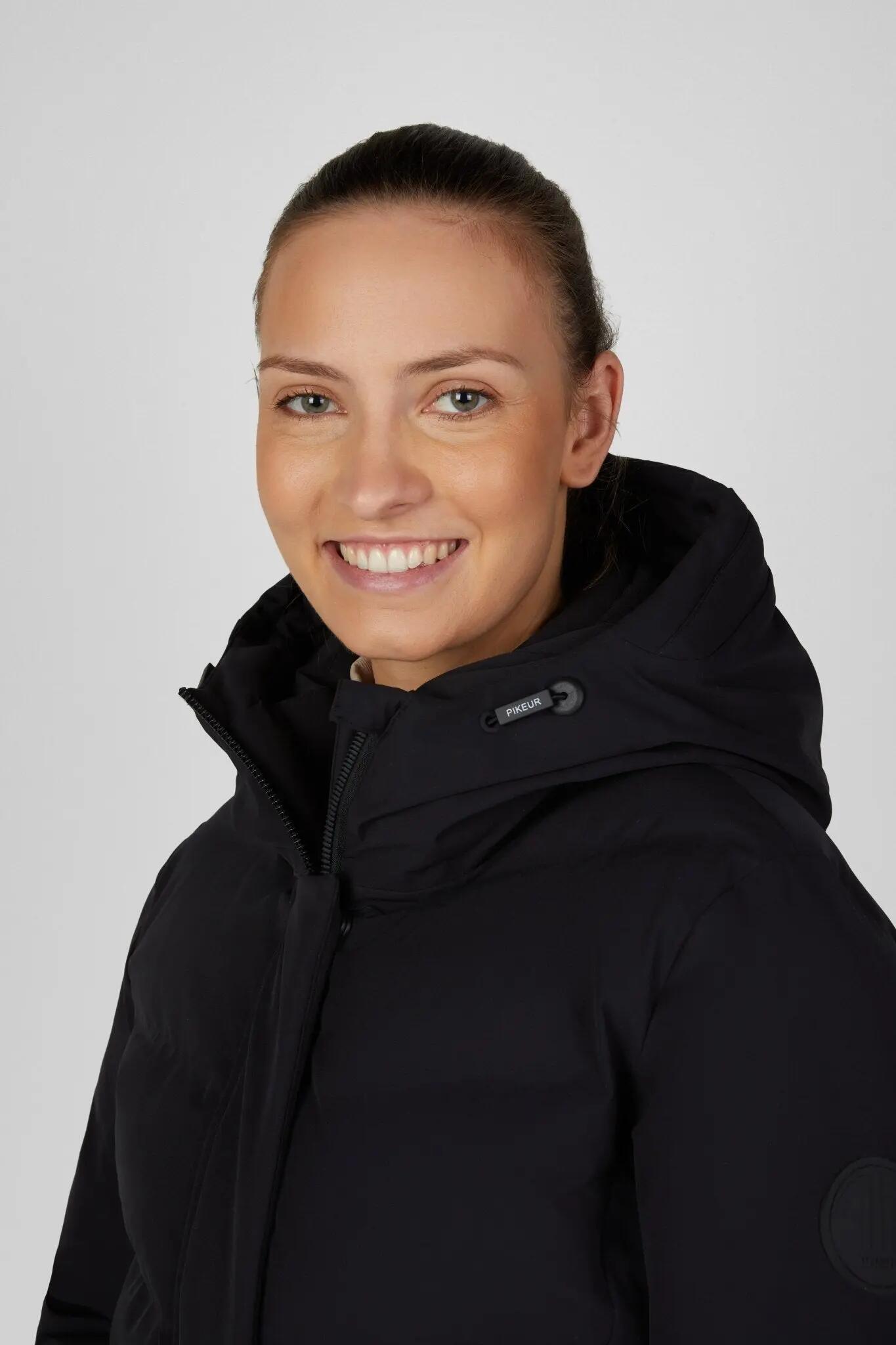 Pikeur Waterproof Quilted Jas Dames Zwart - 5/7