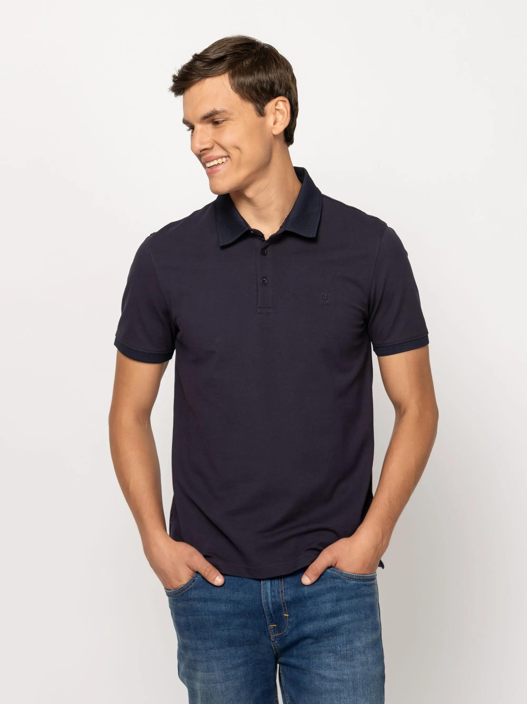 Tricou cu mânecă scurtă, cu guler, pentru bărbați DOYALSON
