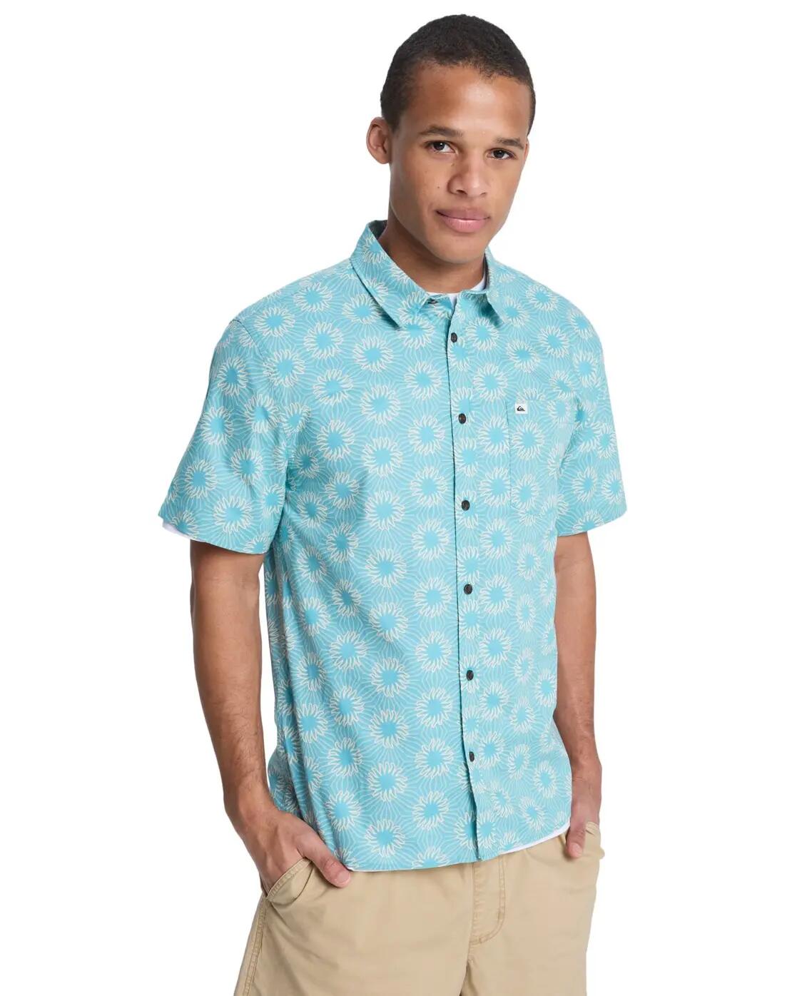 Camisa de Manga Corta APERO CLASSIC Azul Hombre 3/4