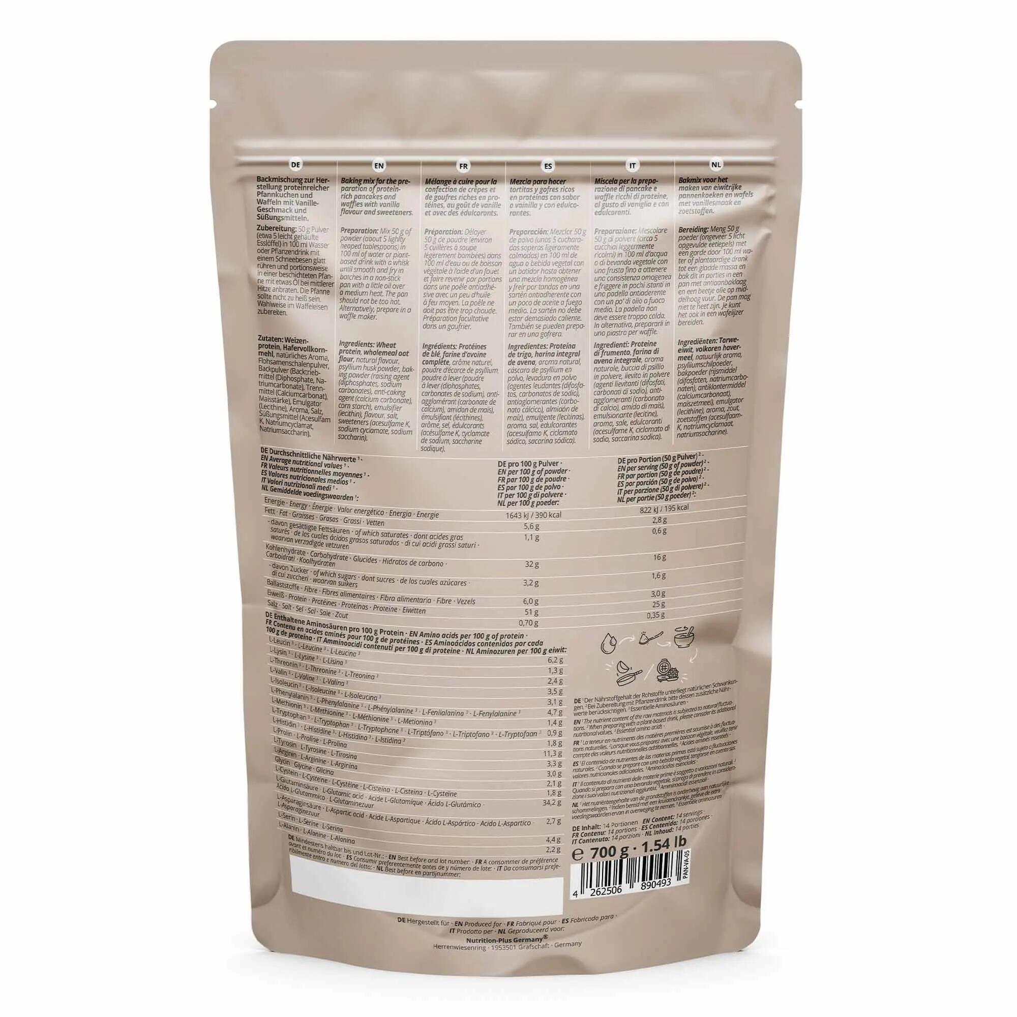 Protein-Pancakes & Waffle-Mix Vanille - 700g 2/5