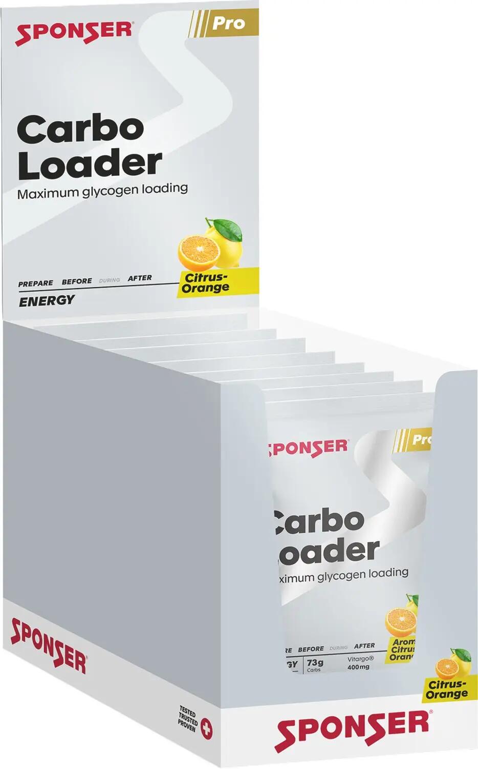 Carbo Loader, CITRUS-ORANGE Display (15 x 75 g) 2/2