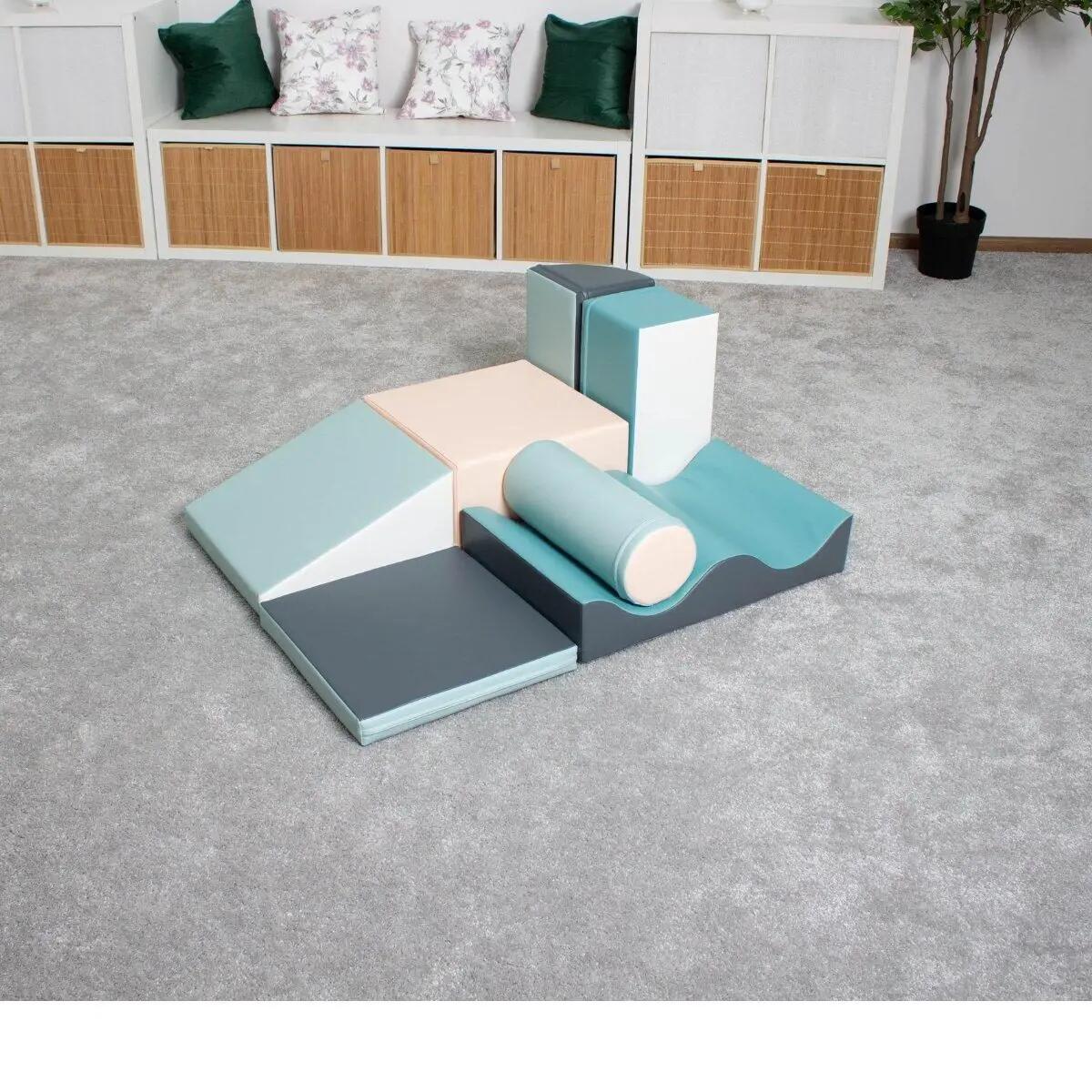 Zachte speel- en activiteiten set Discoverer, soft play, foamblokken, pastel 3/8