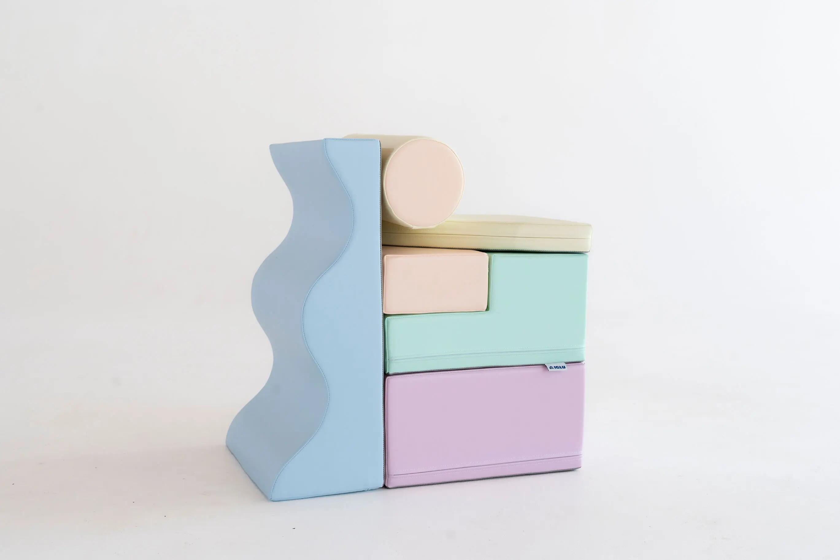 Zachte speel- en activiteiten set Explorer, soft play, foamblokken, pastel 7/9