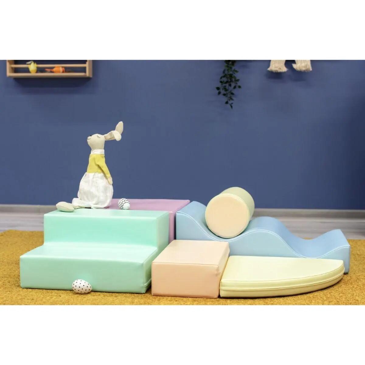 Zachte speel- en activiteiten set Explorer, soft play, foamblokken, pastel 2/9