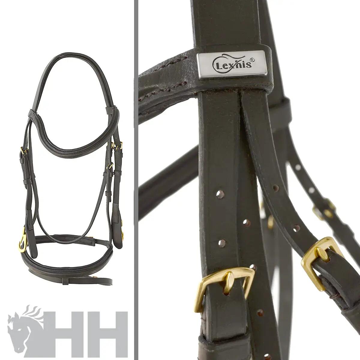 Bridon équitation muserolle combinée Lexhis Pessoa 4/5